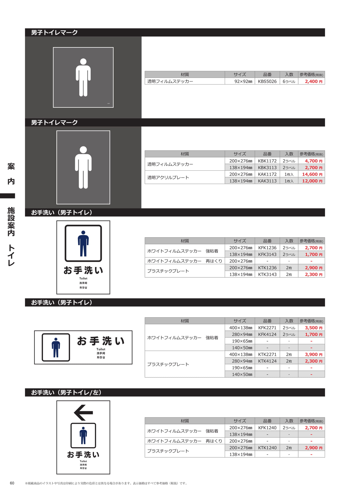 案内標識(男子トイレ)(60ページ目)