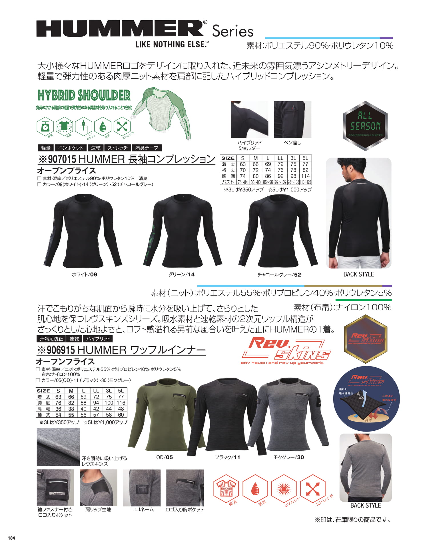 長袖コンプレッション（186ページ目）