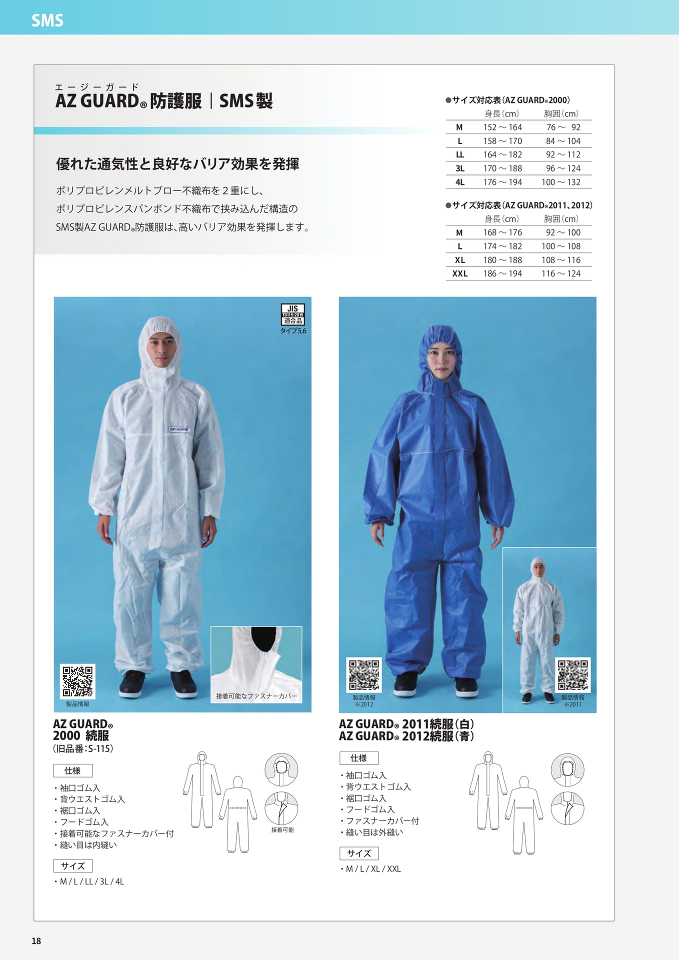 P18：AZ GUARD®防護服 SMS製（18ページ目）