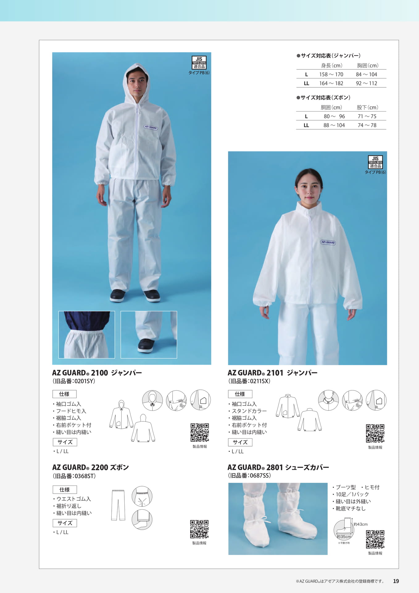 P19：AZ GUARD®防護服 SMS製（19ページ目）