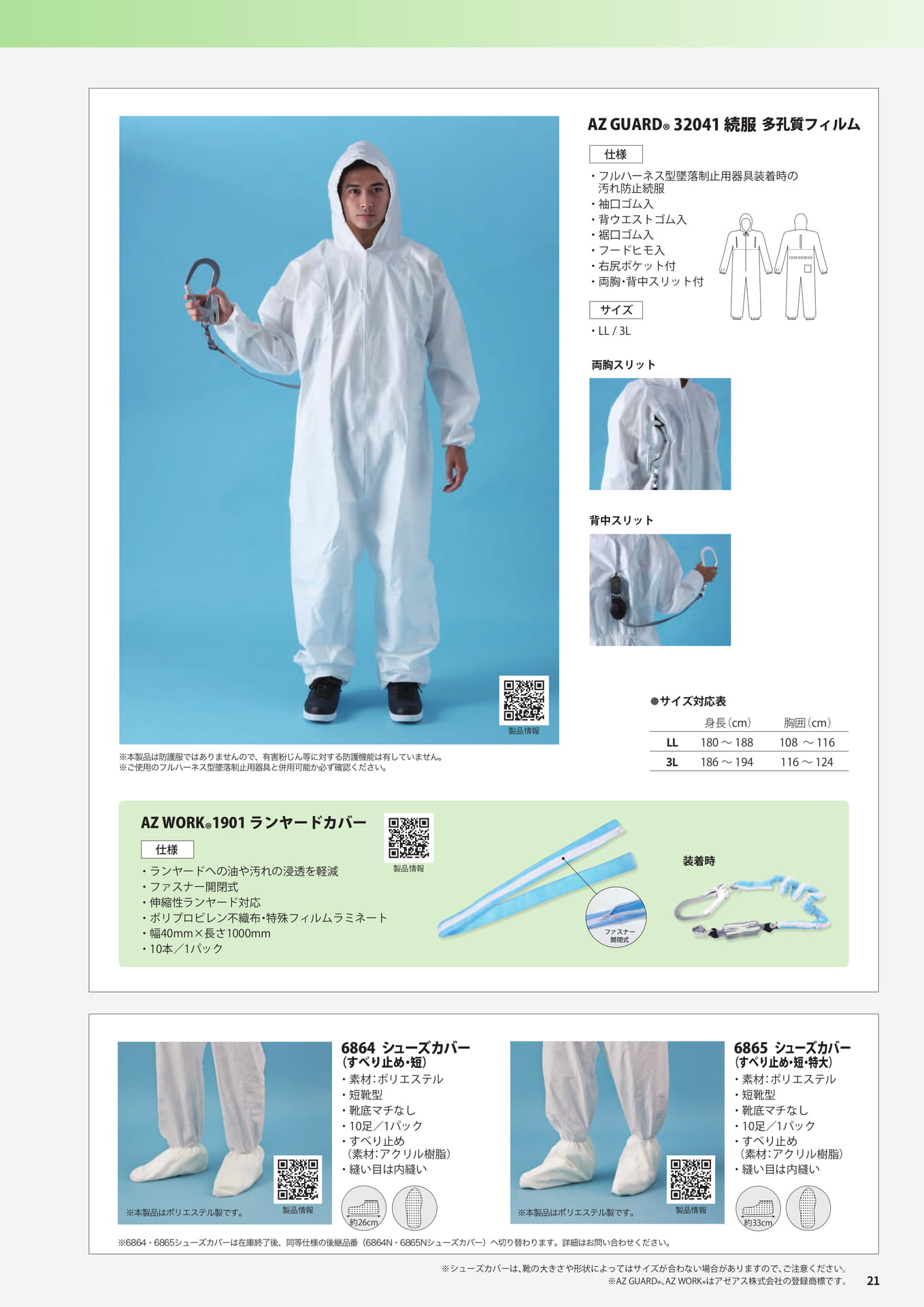 P21：AZ GUARD®防護服 フィルムラミネート製他（21ページ目）