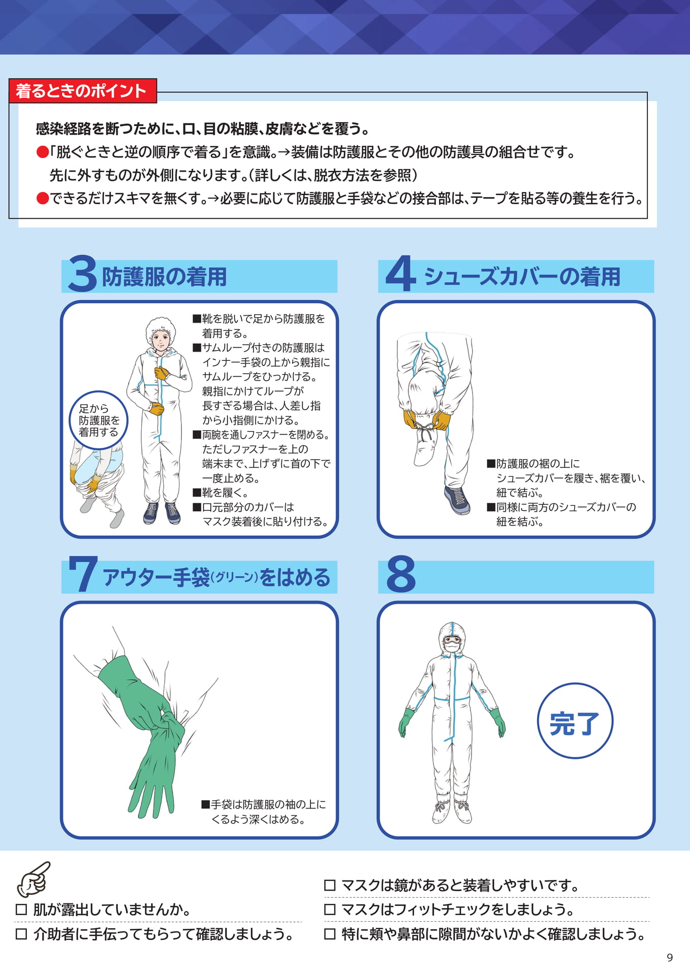 P8:防護服の着衣方法 -2(9ページ目)