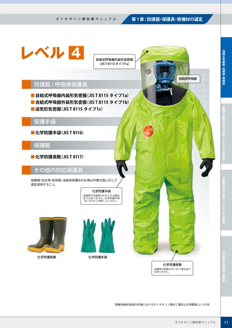 P11:防護服・保護具の選定基準_レベル4(11ページ目)