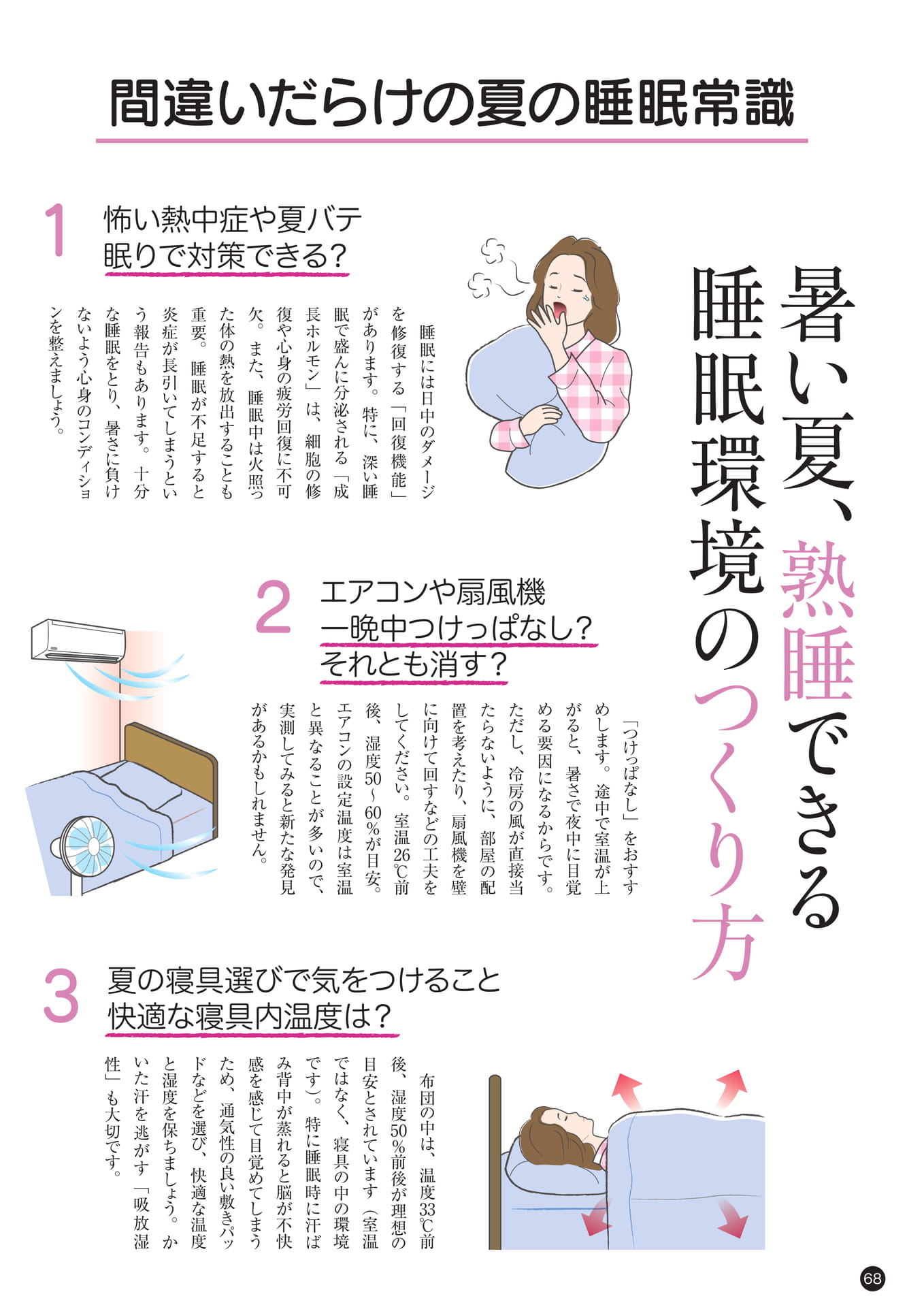 暑い夏、熟睡できる 睡眠環境のつくり方(68ページ目)