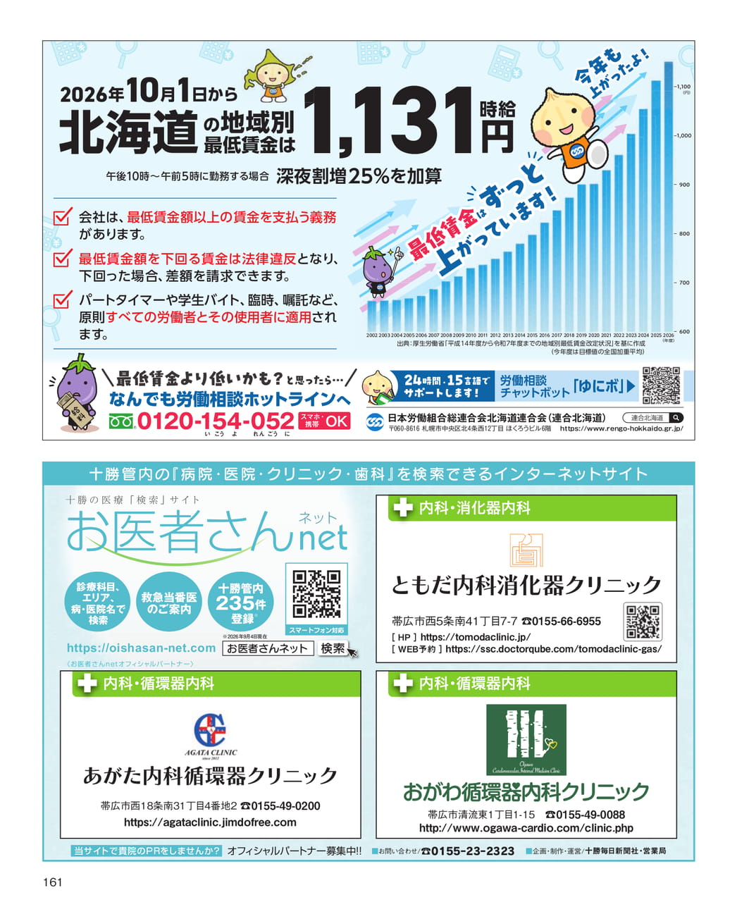 北海道の地域別最低賃金と病院検索（161ページ目）