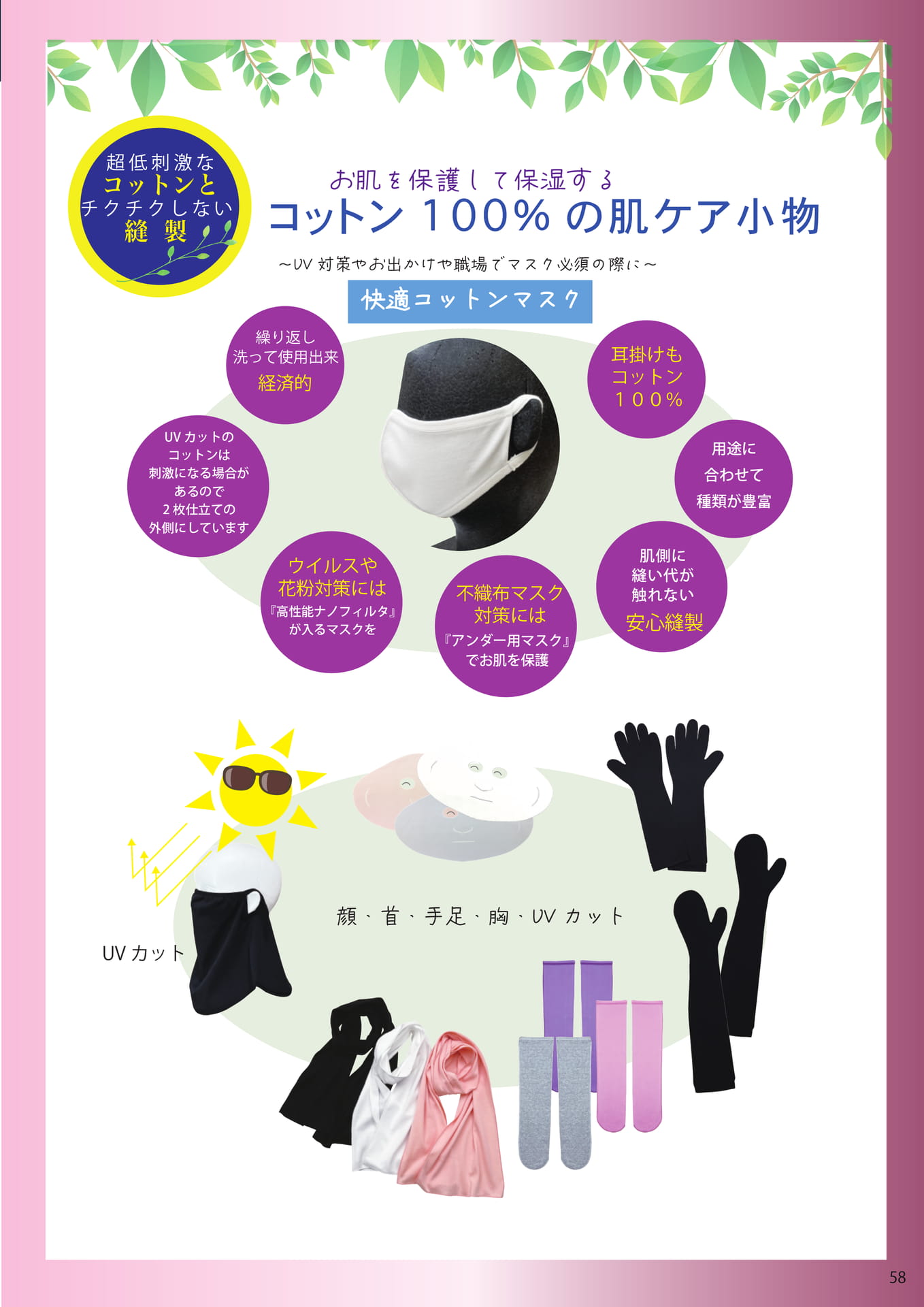快適コットンマスク(58ページ目)