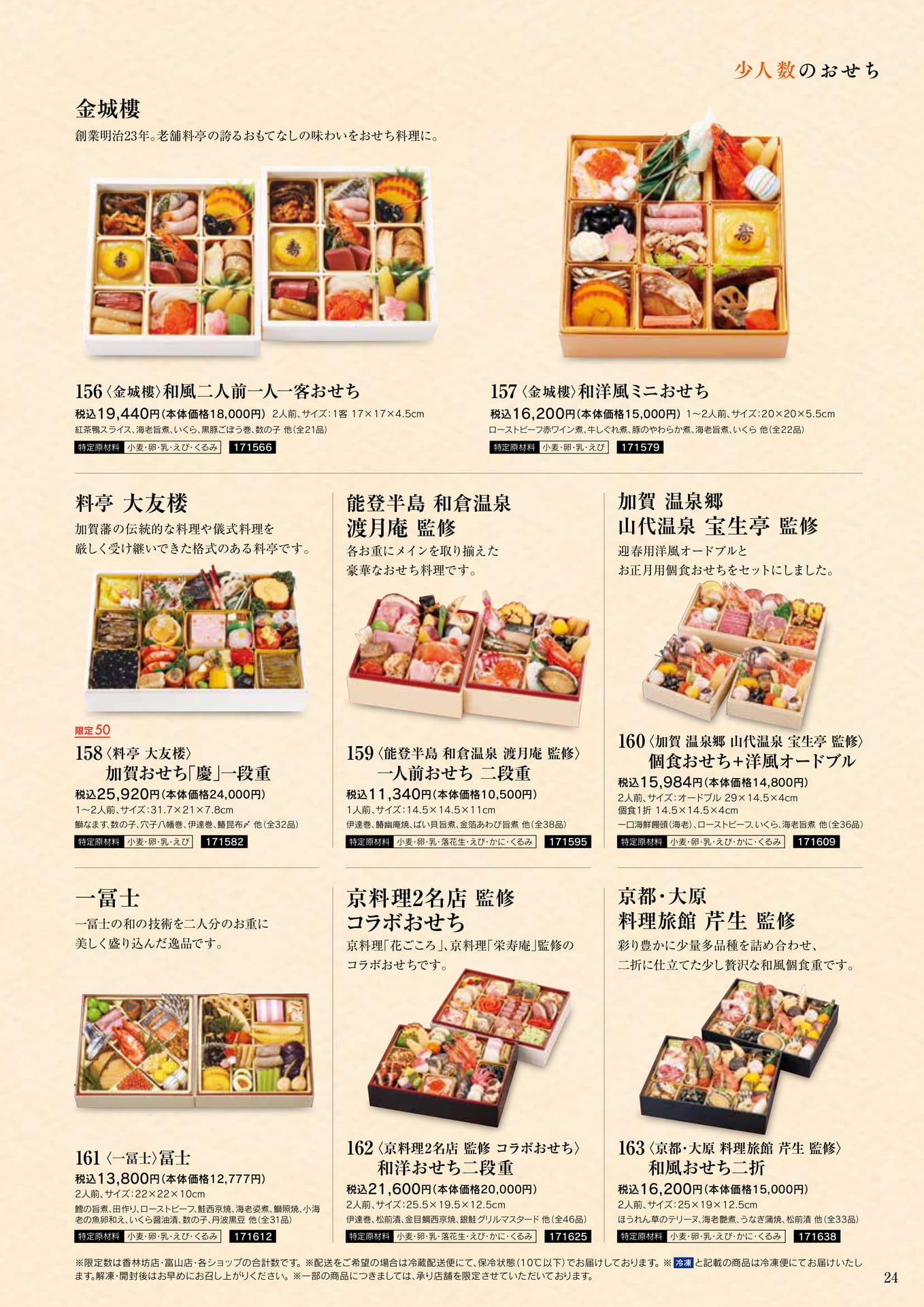 少人数向け料亭・ホテルのおせち（25ページ目）