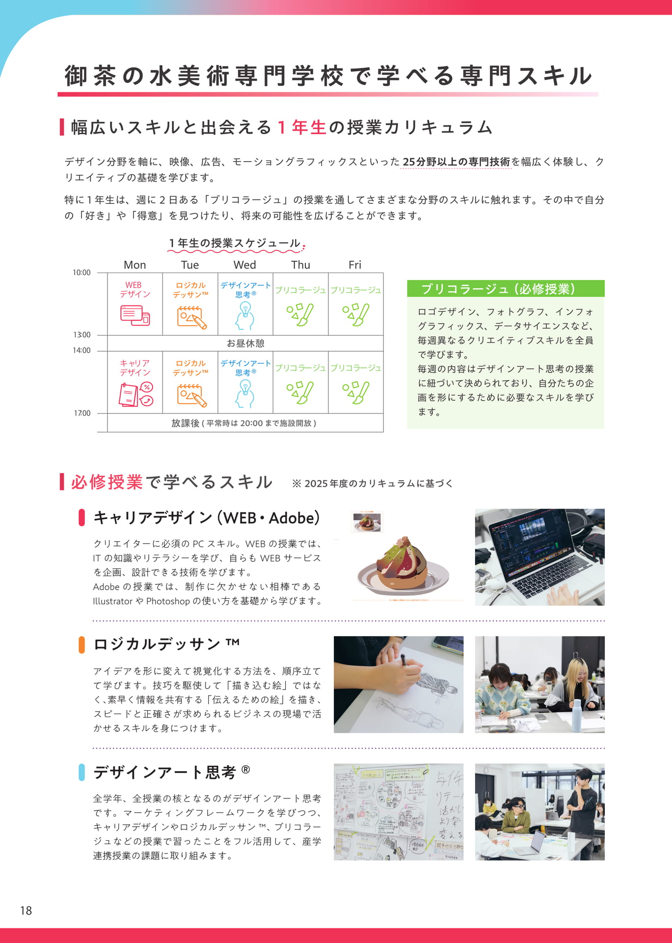 時間割例(18ページ目)