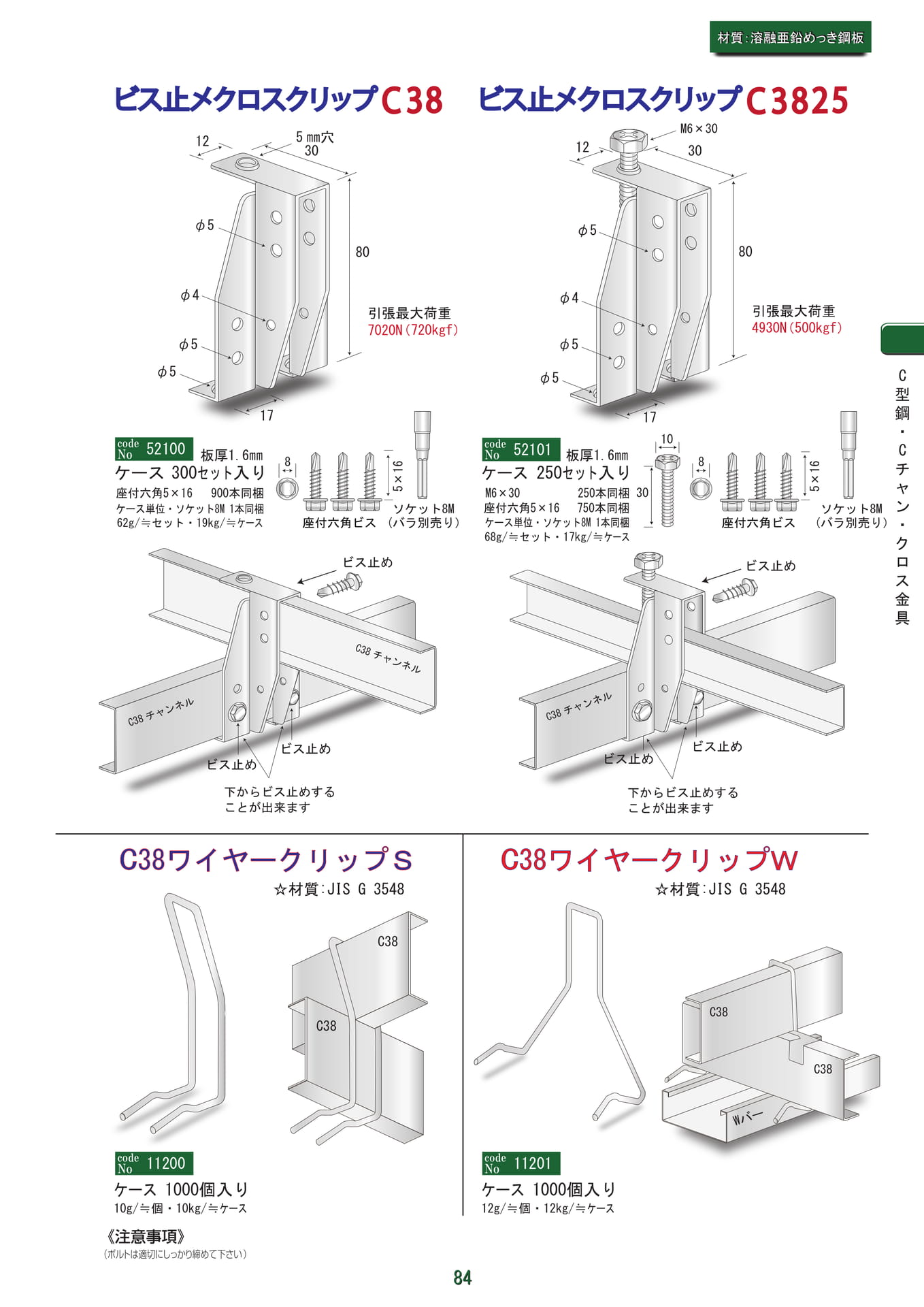 ビス止メクロスクリップ他（85ページ目）