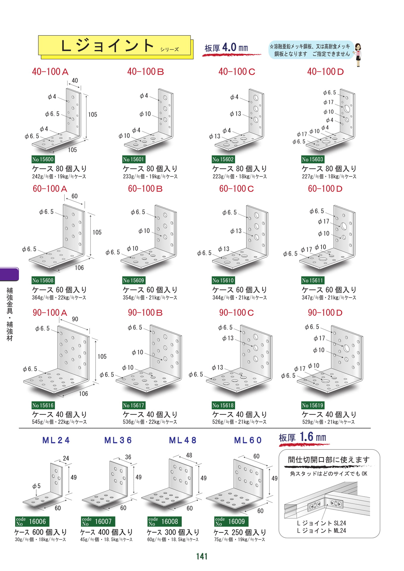 Lジョイント各種（142ページ目）