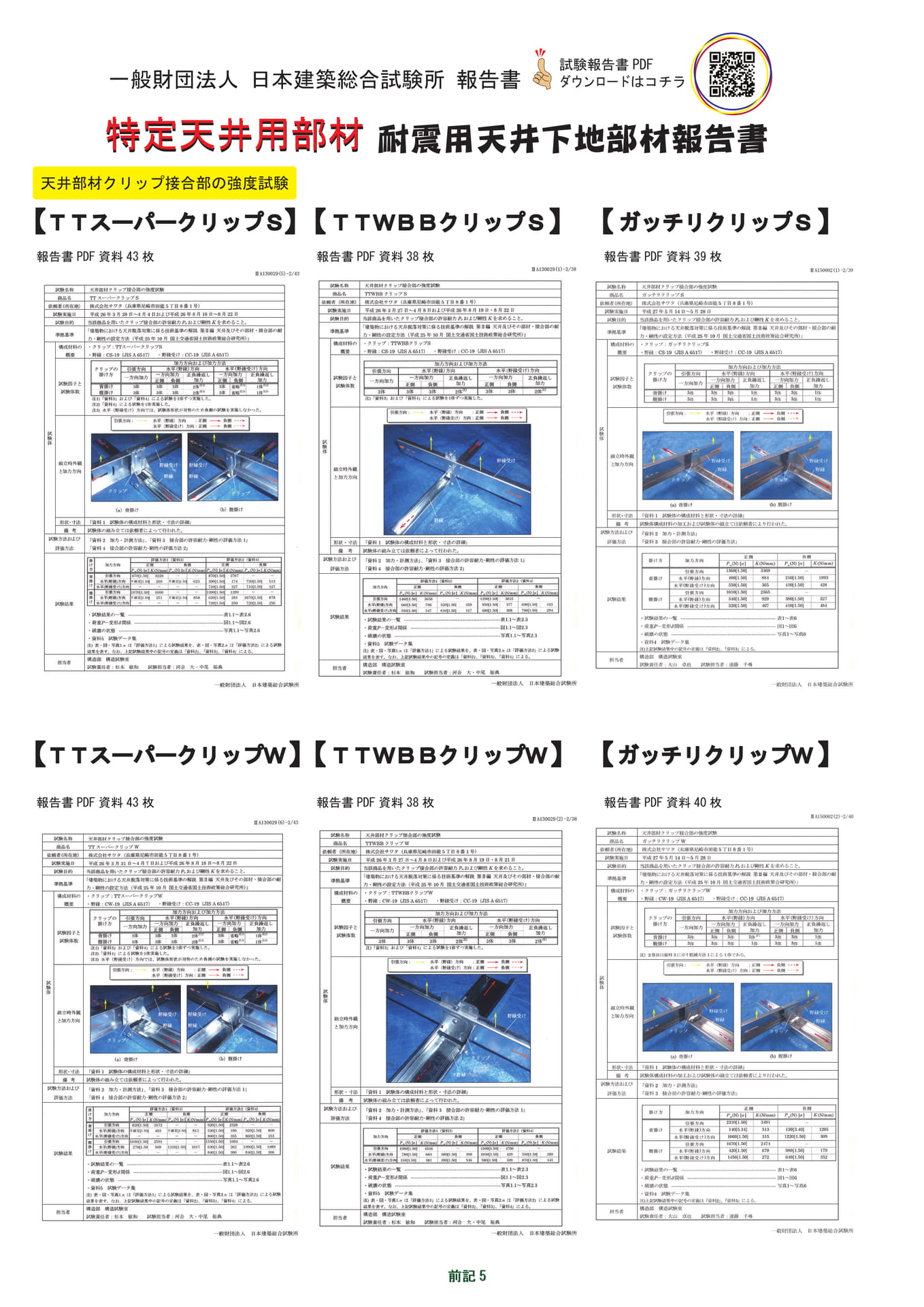 特定天井用部材 耐震用天井下地部材報告書（196ページ目）
