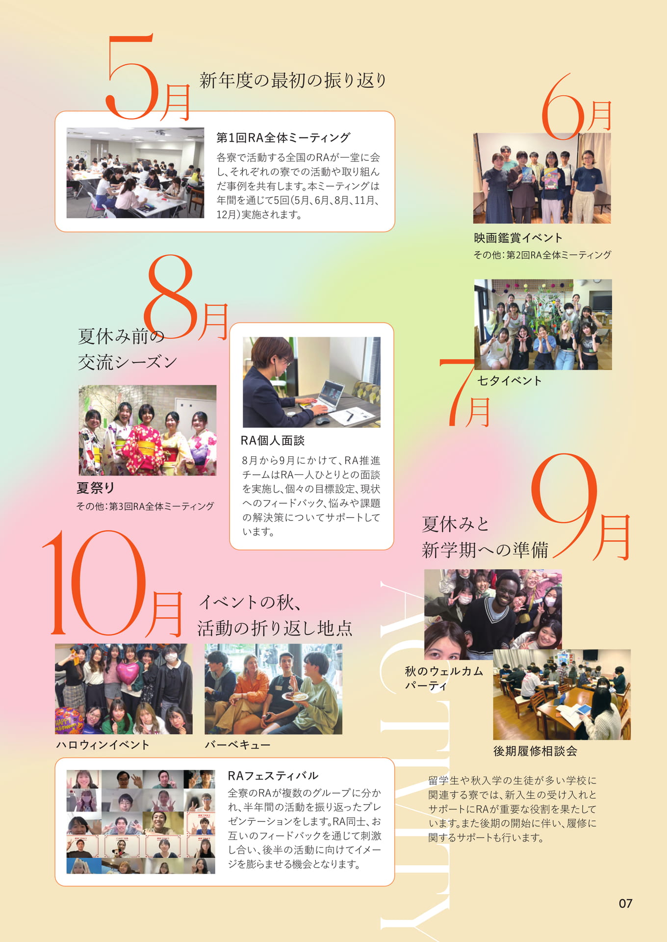 年間を通じた活動(後半)(7ページ目)
