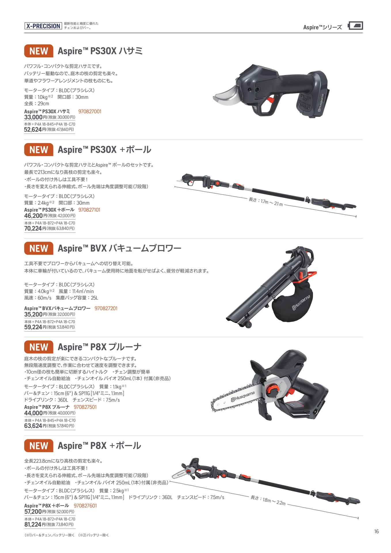 Aspireシリーズ 剪定・ブロワー(17ページ目)