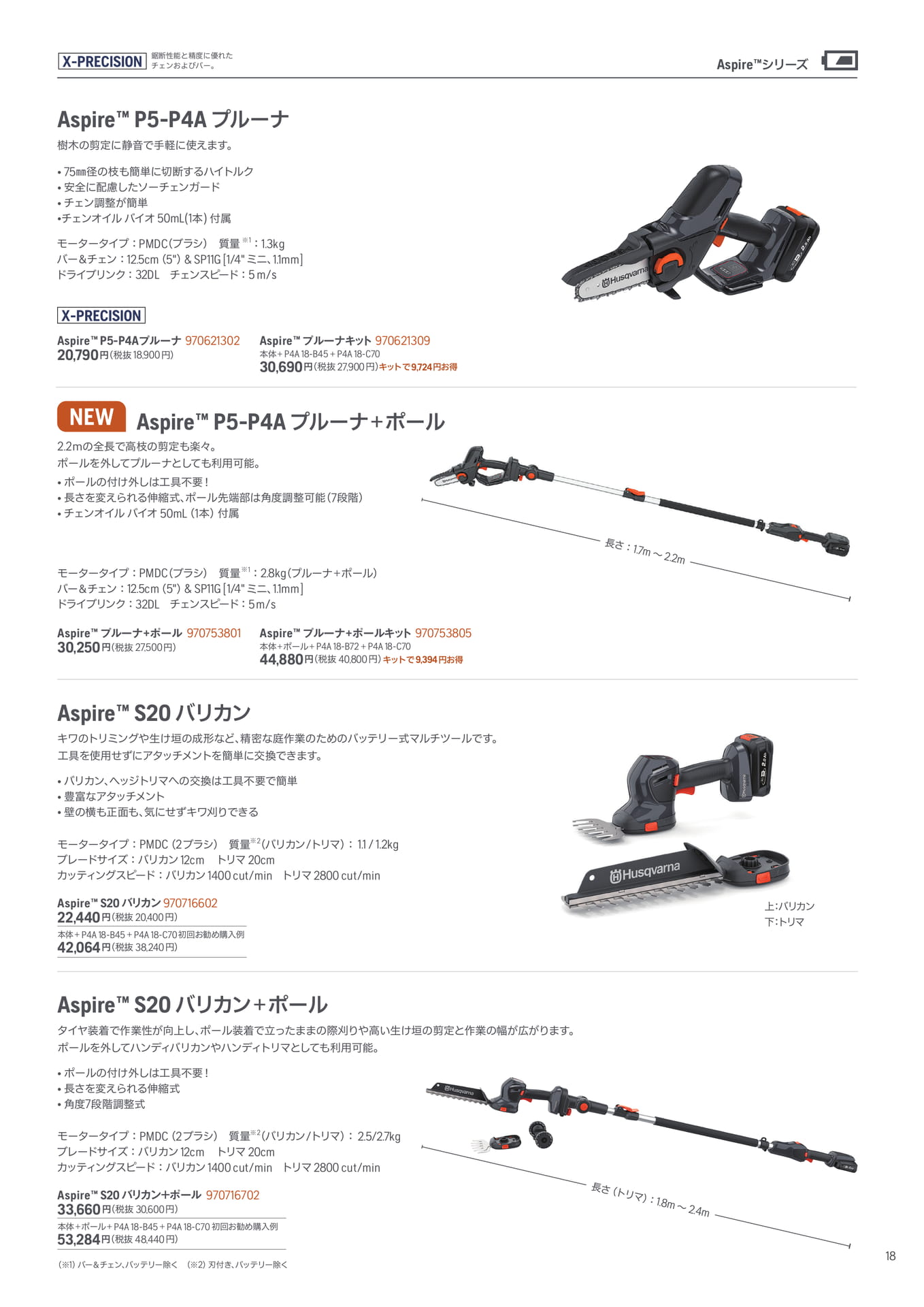 Aspireシリーズ プルーナ・バリカン(19ページ目)