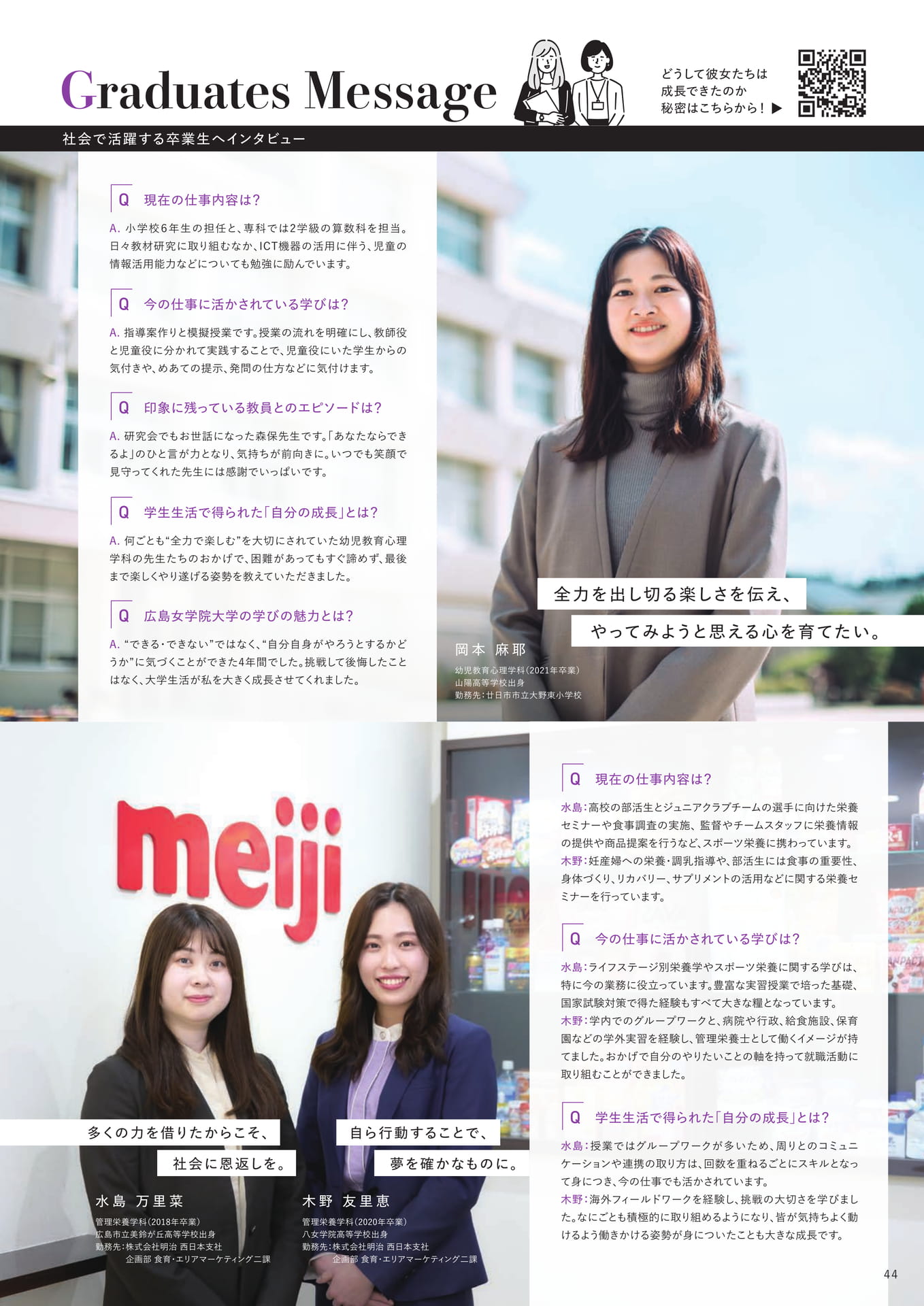 卒業生メッセージ（45ページ目）