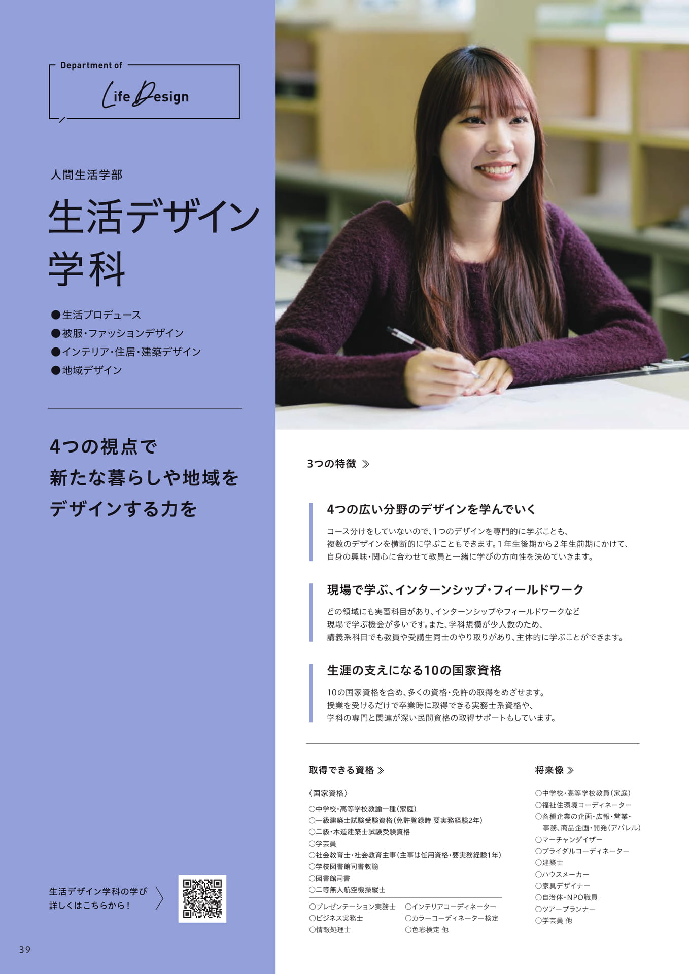 人間生活学部 生活デザイン学科（40ページ目）