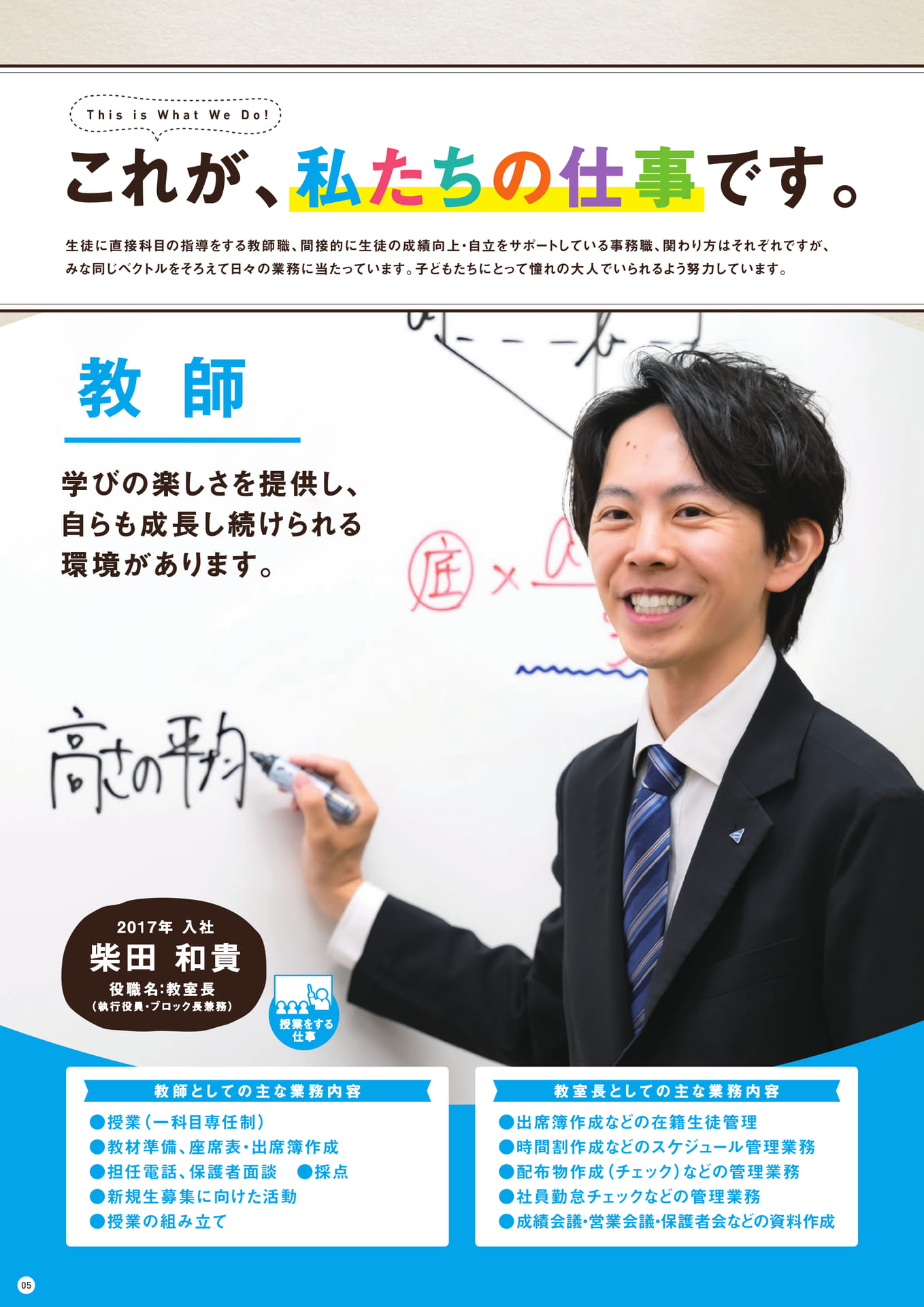 これが、私たちの仕事です（6ページ目）