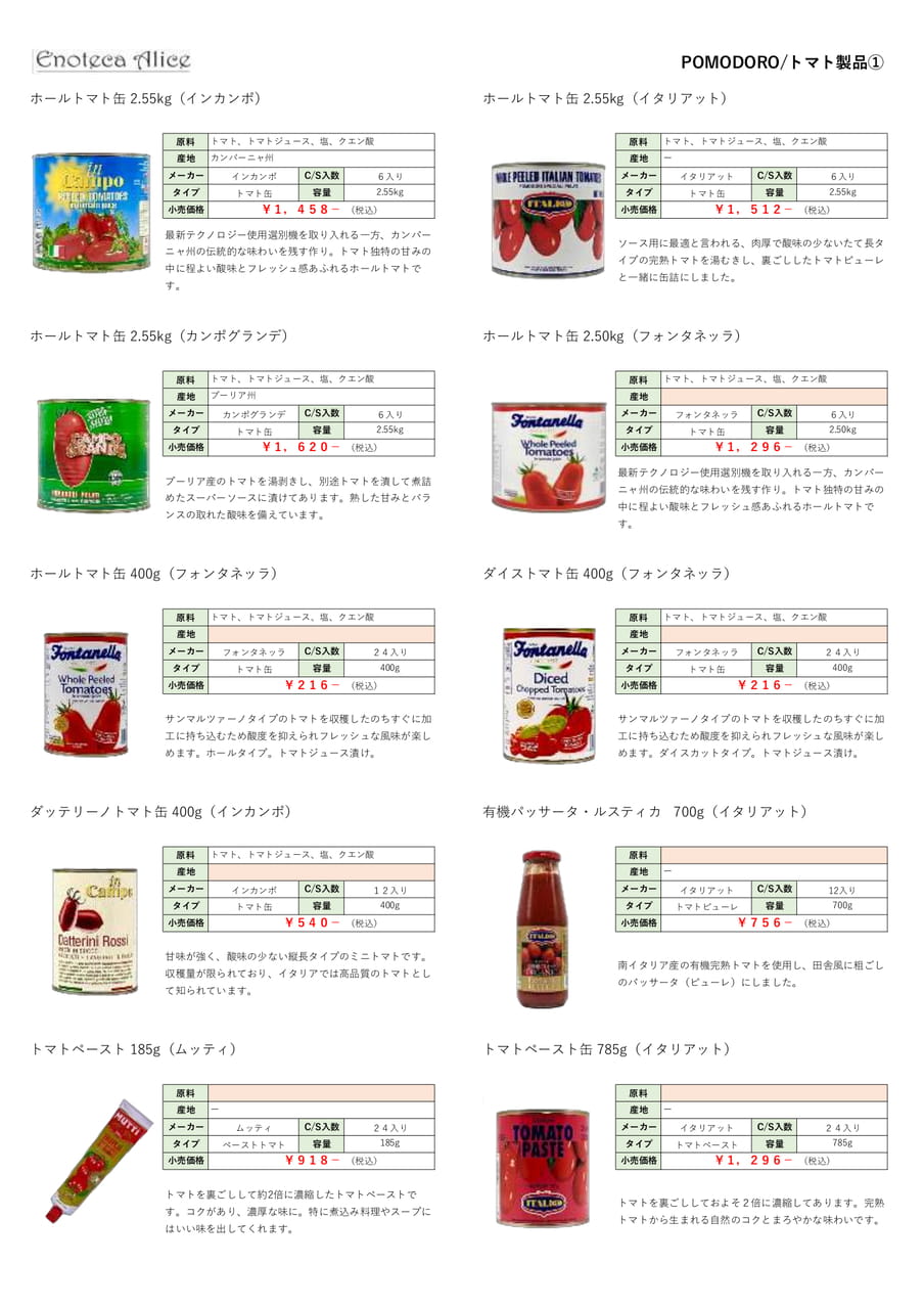 トマト製品①（27ページ目）