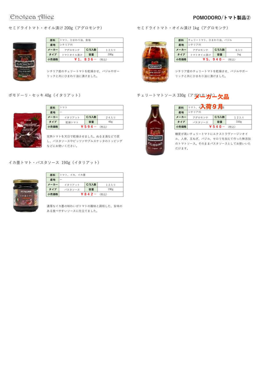 トマト製品②（28ページ目）