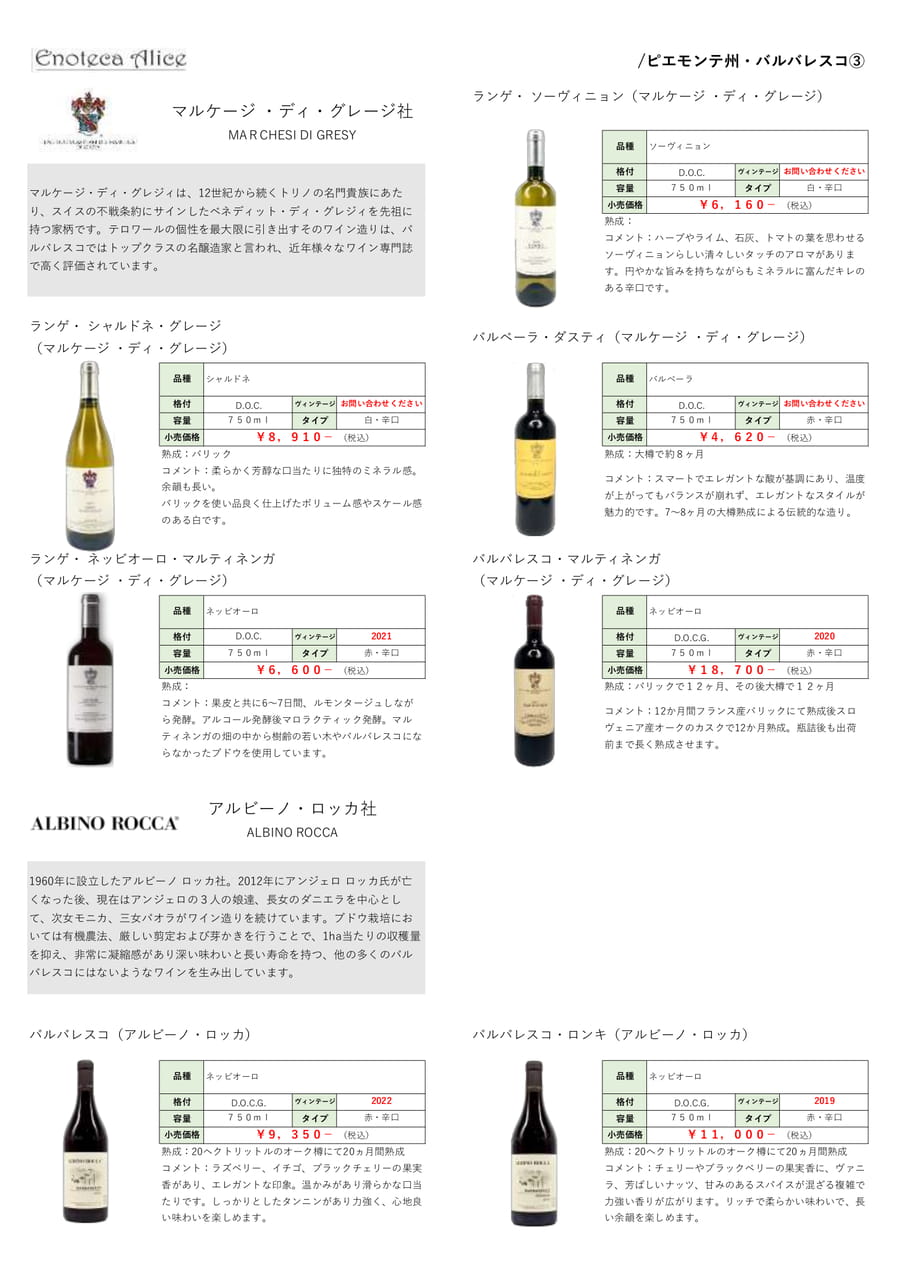 ピエモンテ州・バルバレスコ③（24ページ目）