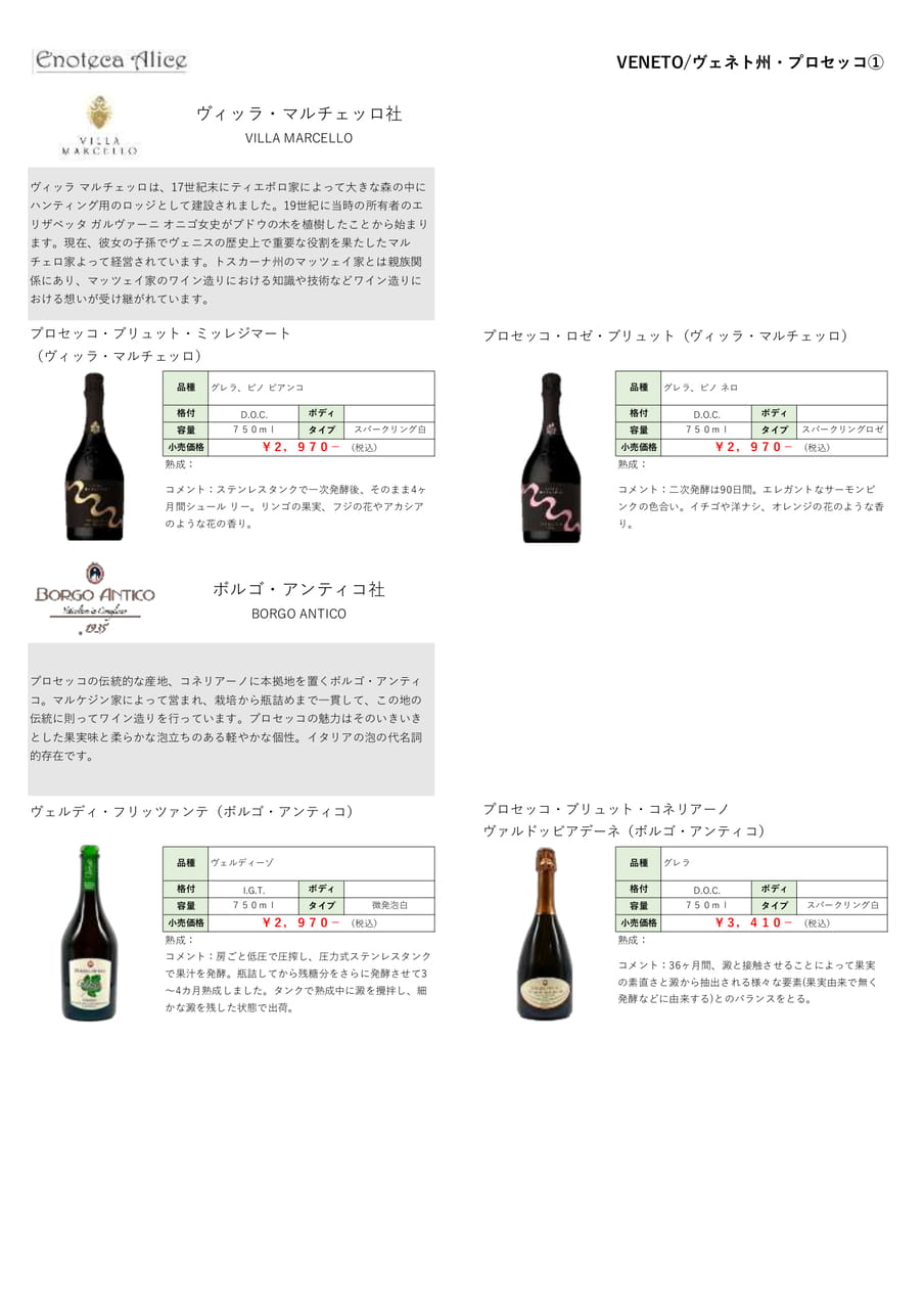 ヴェネト州・プロセッコ①（87ページ目）