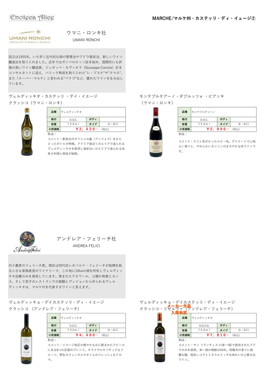 マルケ州・カステッリディイェージ②（161ページ目）