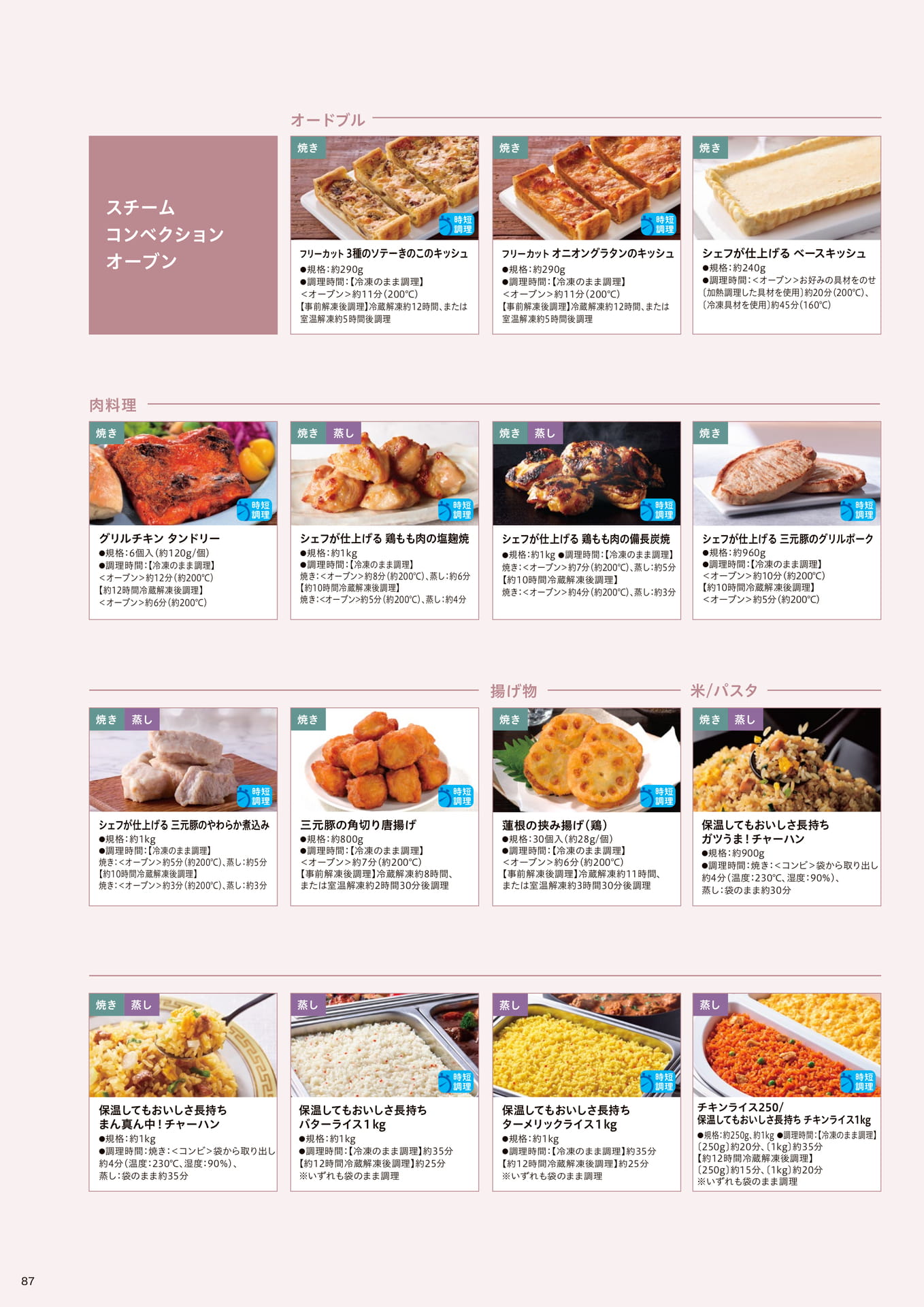 調理方法別 おすすめ製品のご紹介_スチームコンベクションオーブン③(88ページ目)