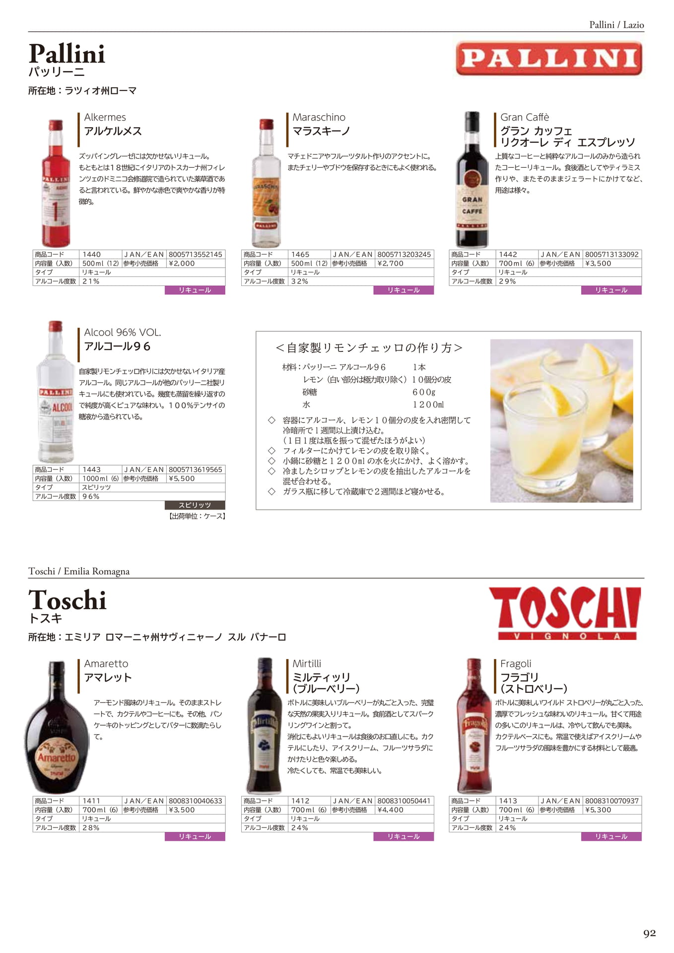 PALLINI / TOSCHI <LIQUORE>（95ページ目）