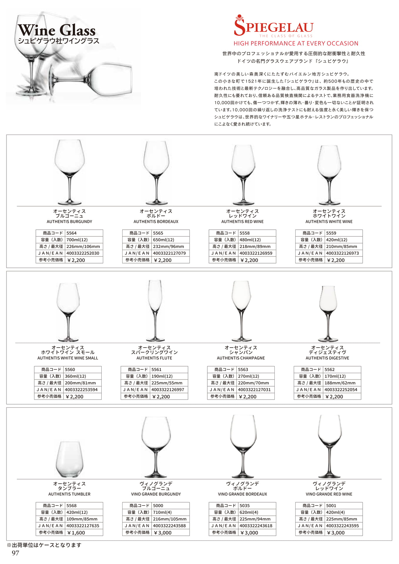 SPIEGELAU <WINE GLASS>（100ページ目）