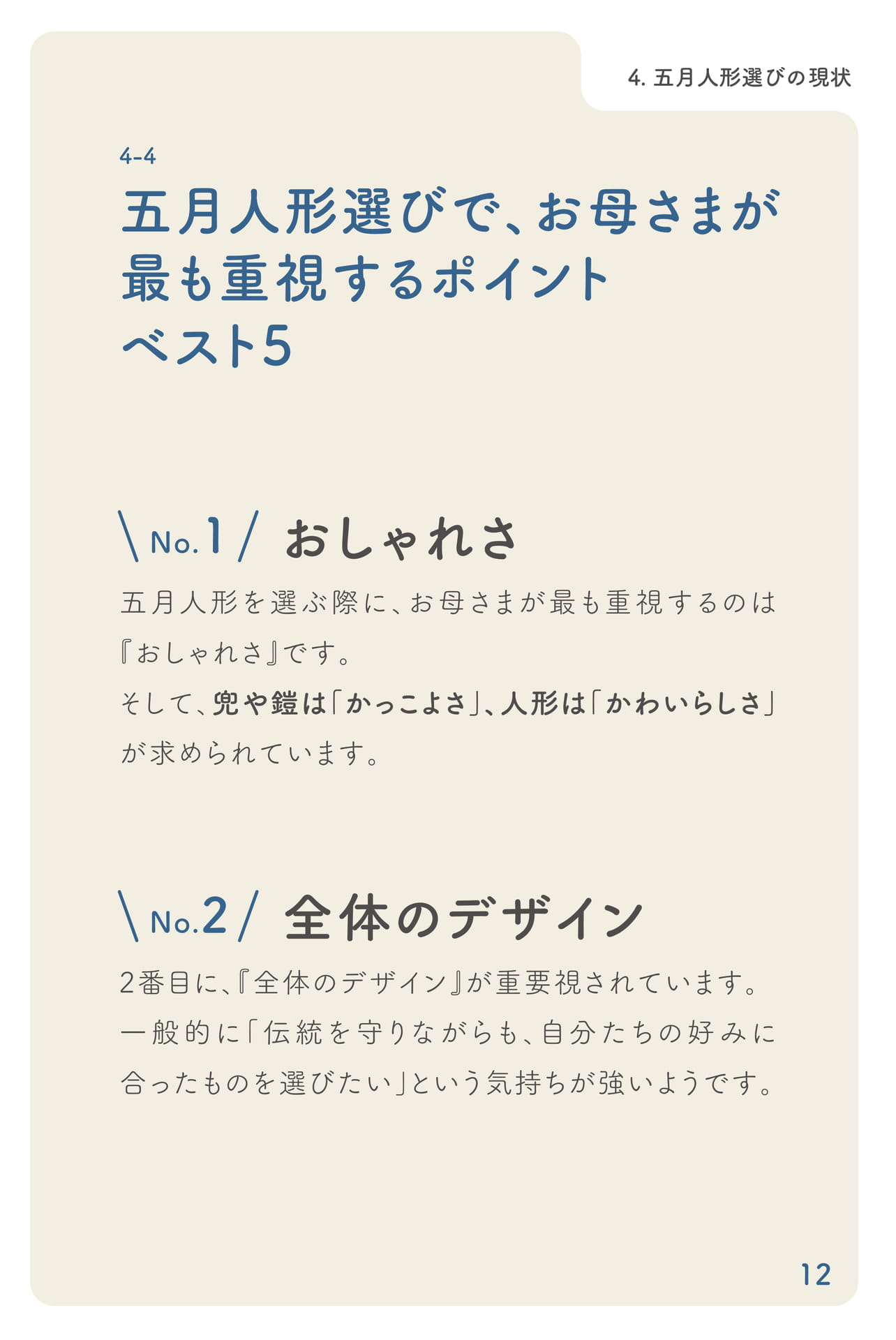 お母さまが重視するポイント(13ページ目)