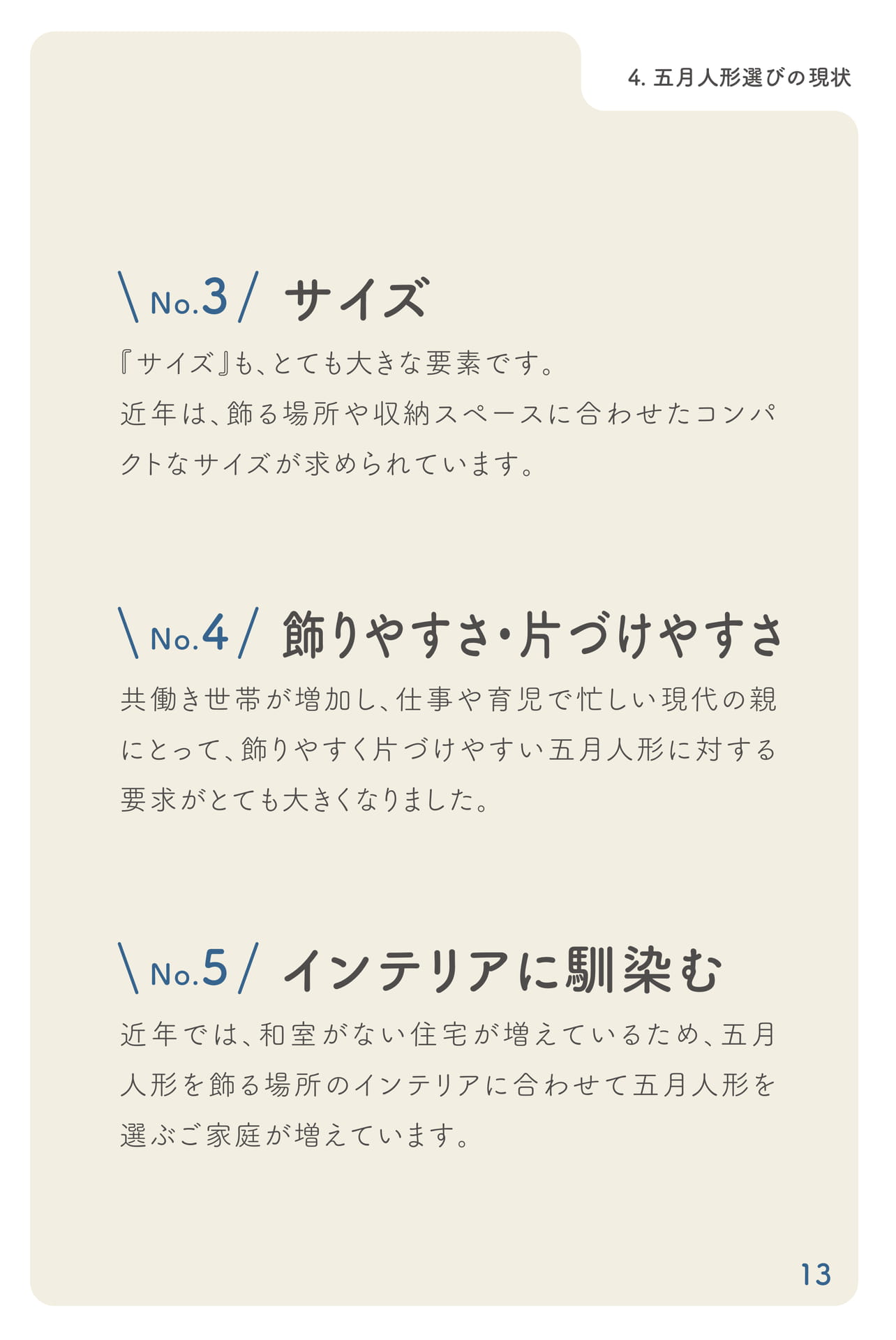 重視するポイント ベスト5(14ページ目)