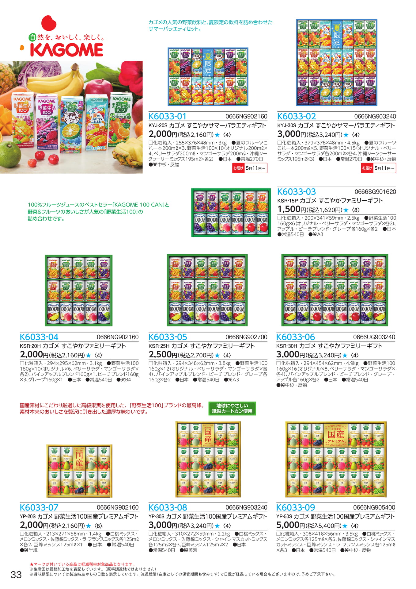 カゴメ すこやかサマーバラエティ（34ページ目）