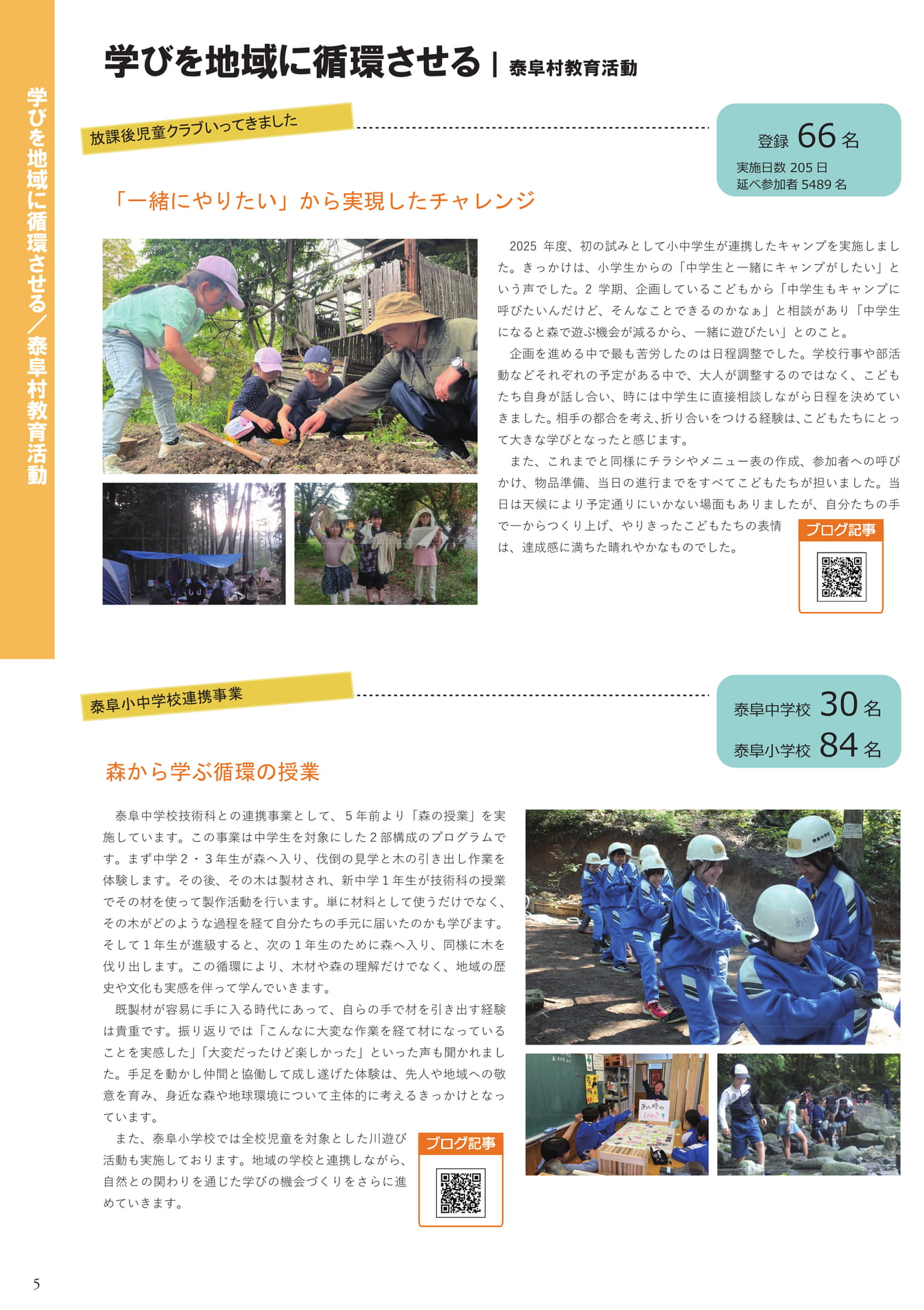 泰阜村教育活動（6ページ目）