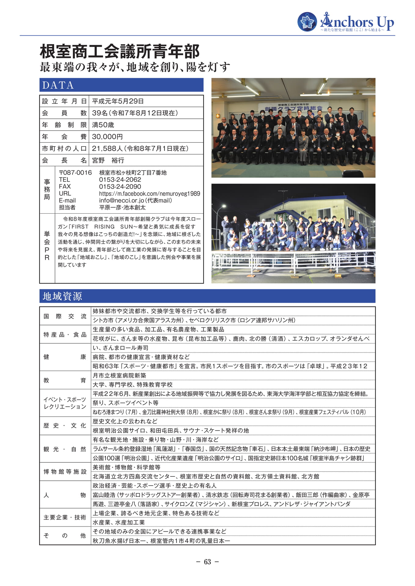 根室YEG 会員名簿(65ページ目)