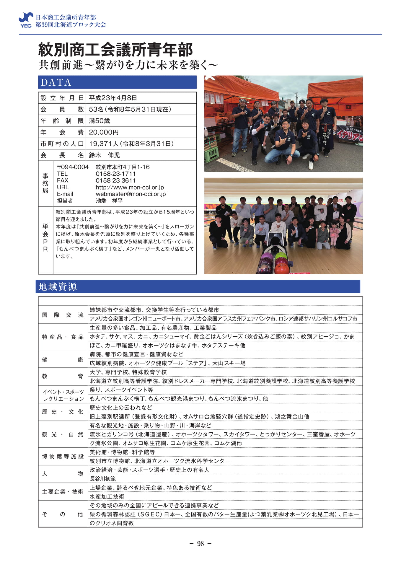 紋別商工会議所青年部(100ページ目)