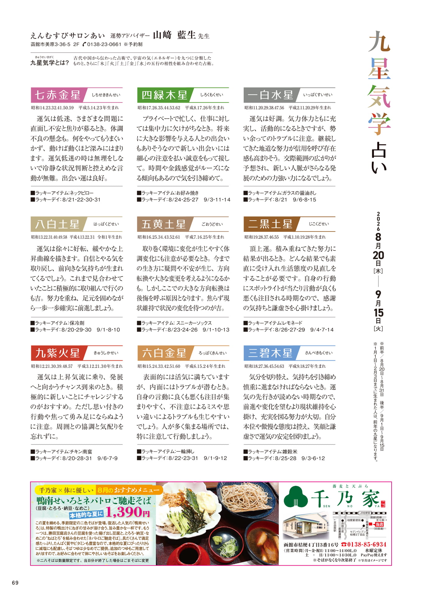 九星気学占い（69ページ目）