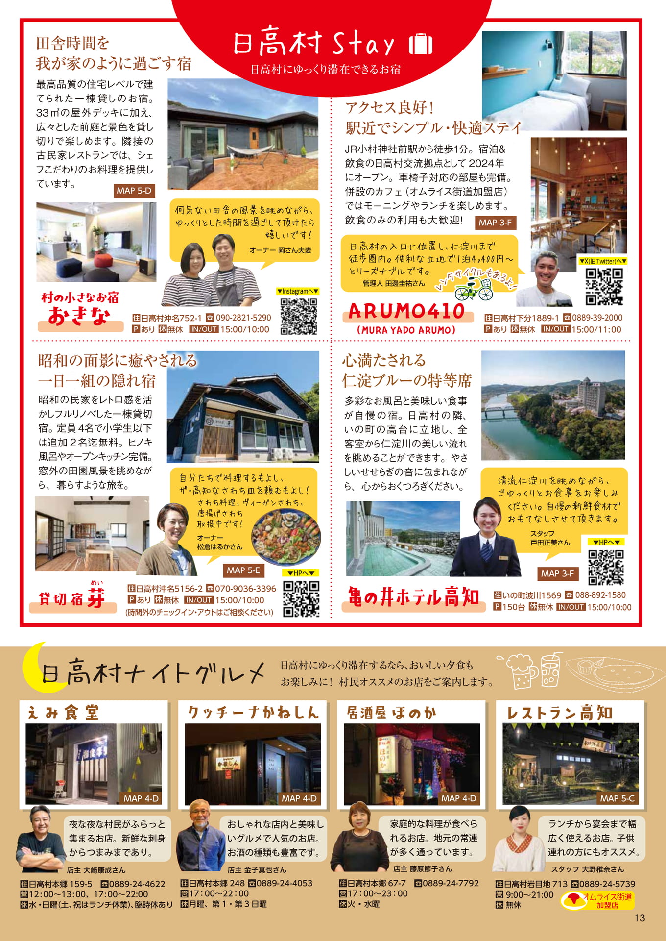 Page13　日高村Stay　日高村ナイトグルメ（13ページ目）