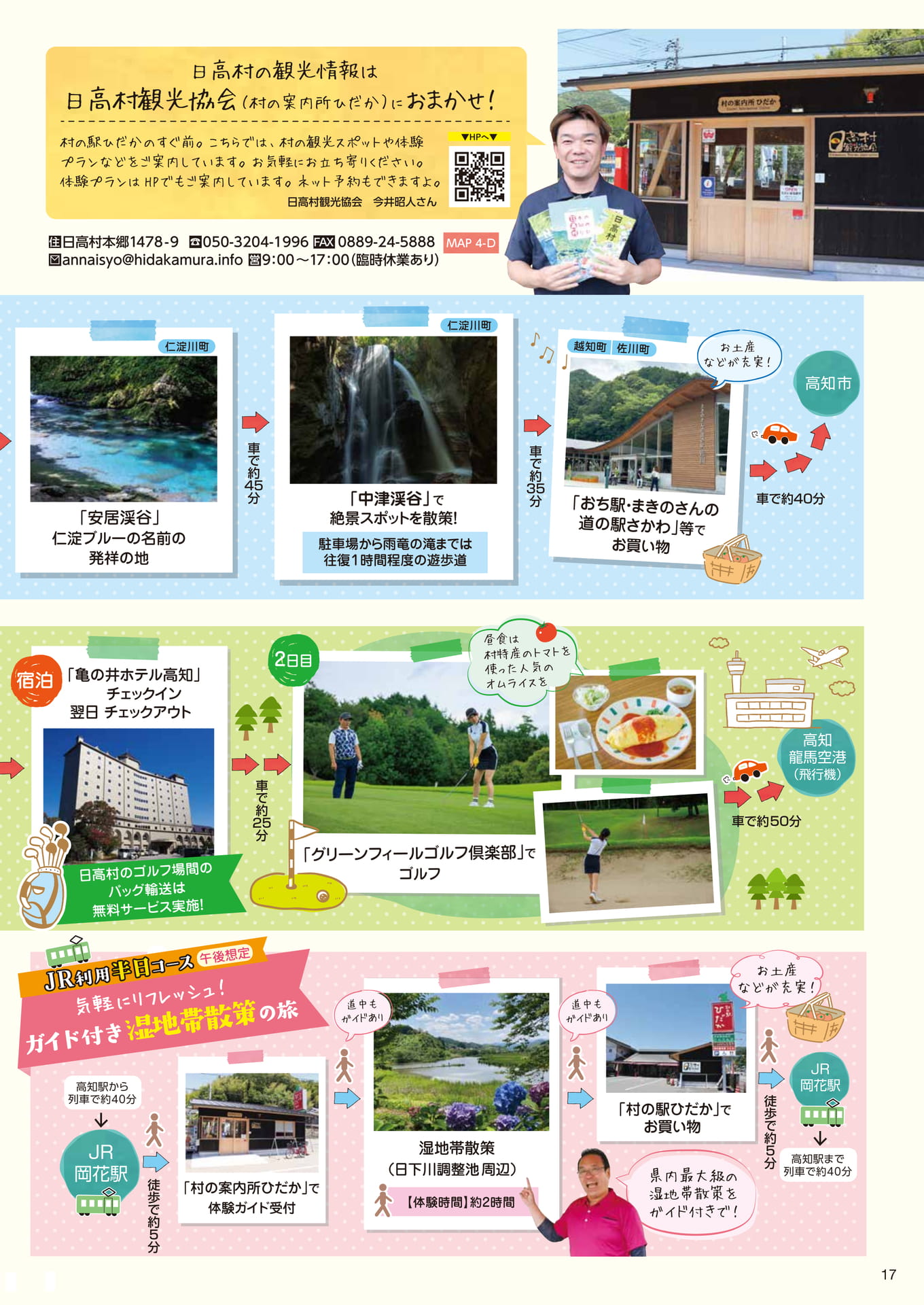 Page17　日高村モデルコース（17ページ目）