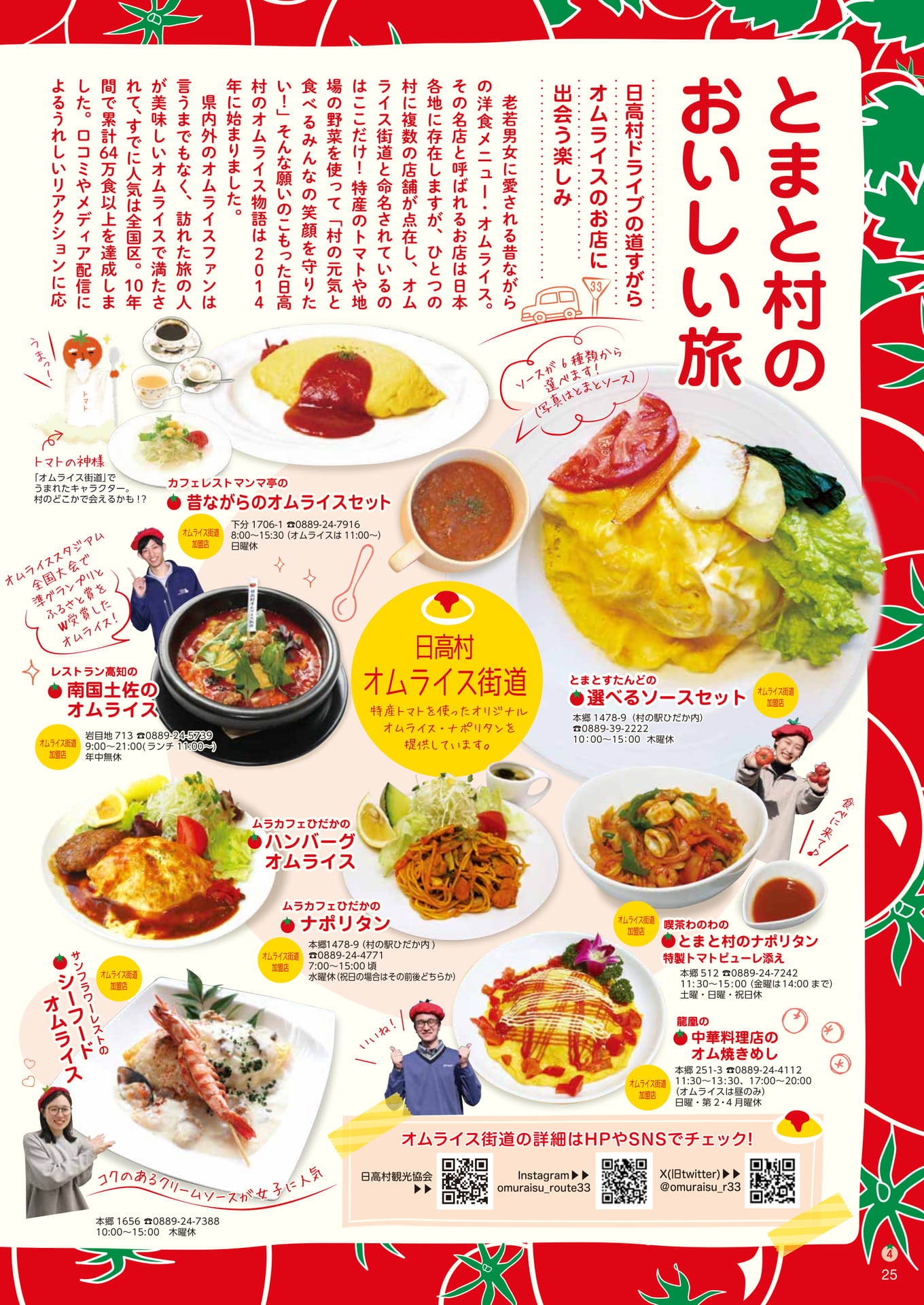 Page25　とまと村のおいしい旅　オムライス街道（25ページ目）