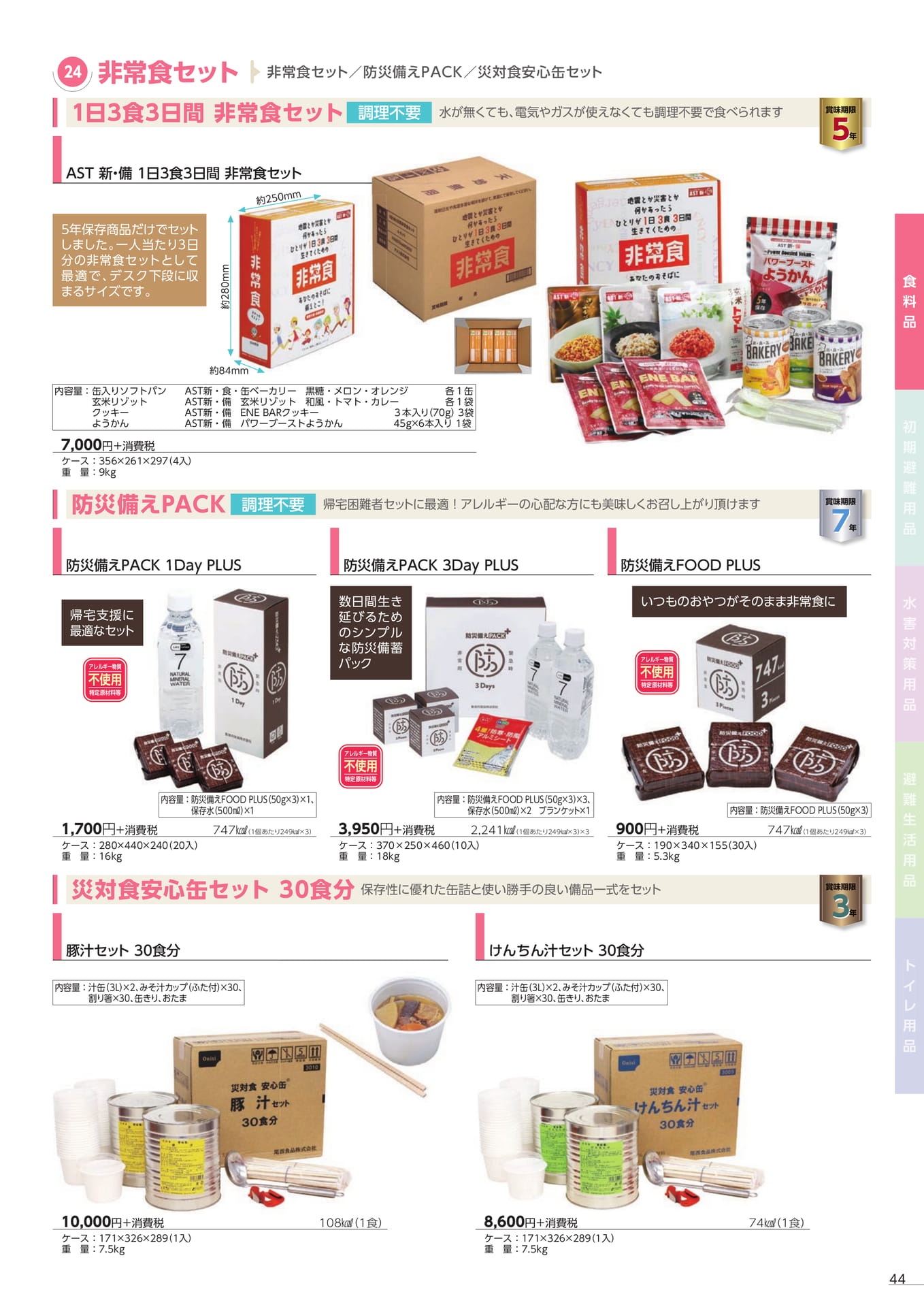 非常食セット・防災備えパック(47ページ目)