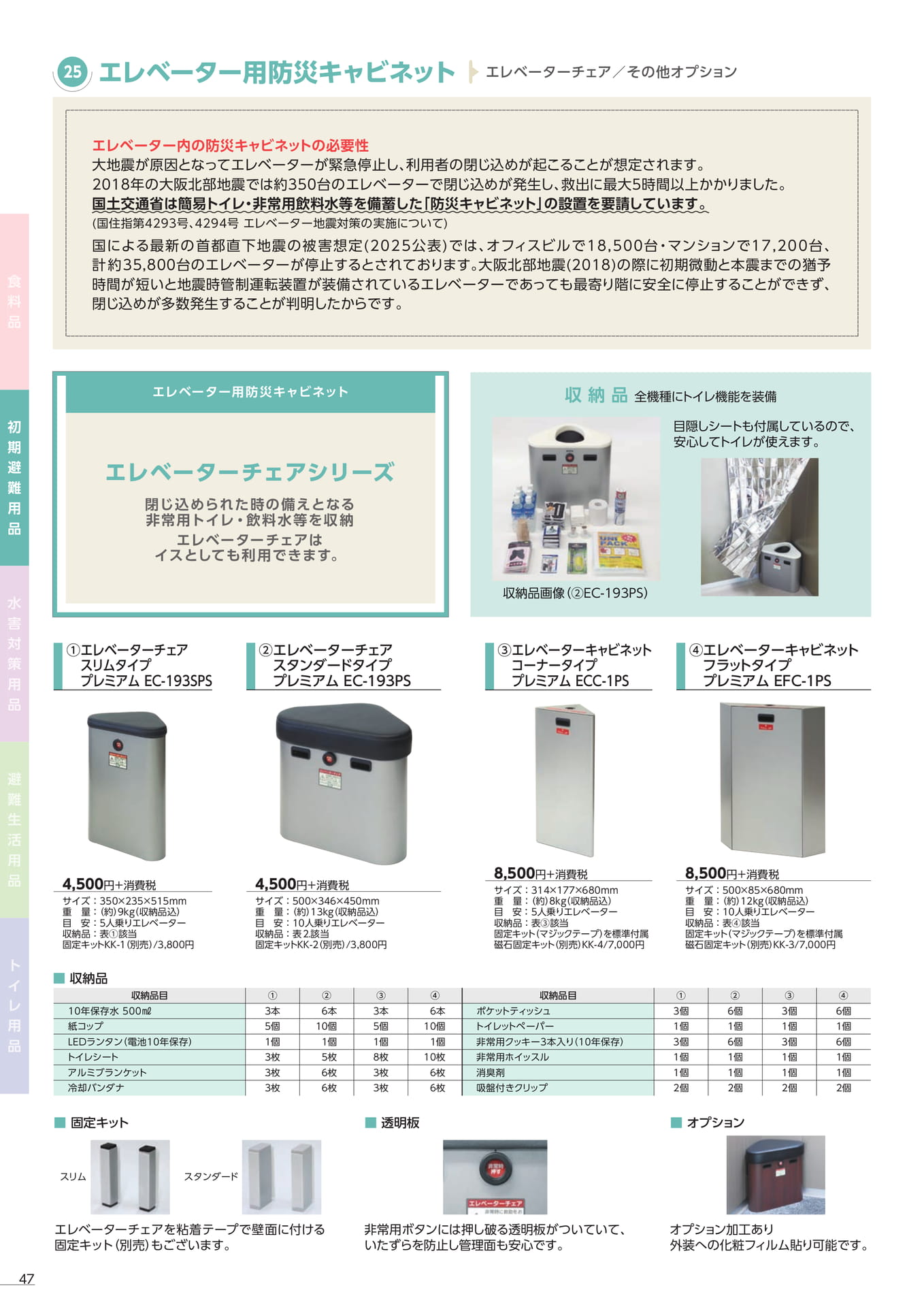エレベーター用防災キャビネット(50ページ目)