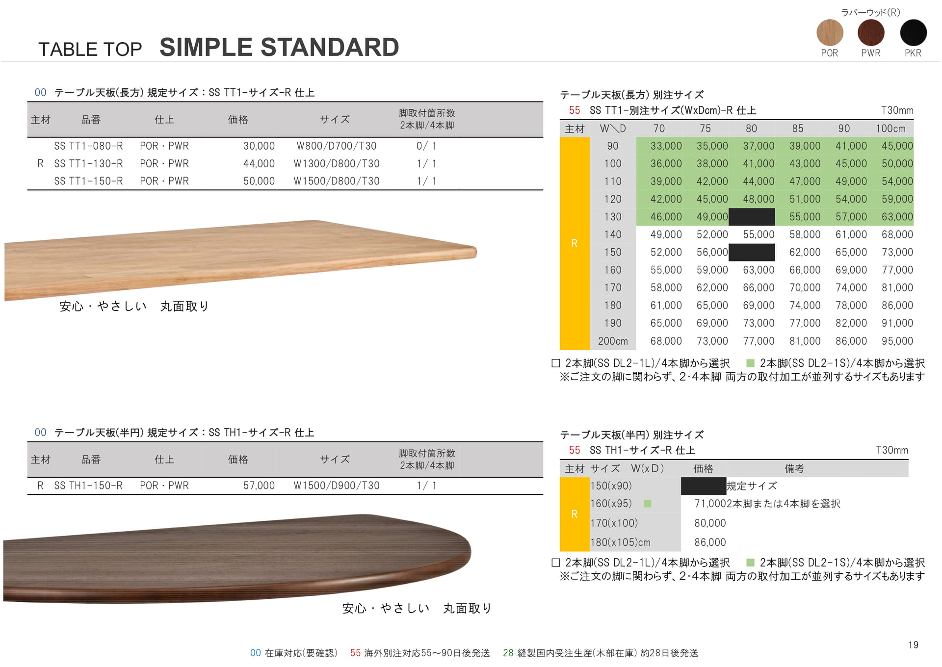 SIMPLE STANDARD テーブルトップ(19ページ目)