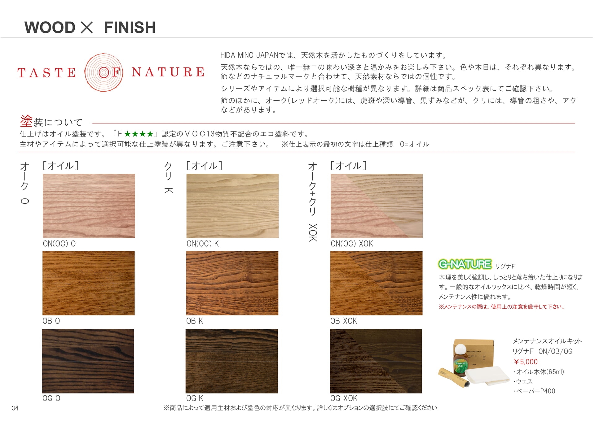WOOD×FINISH オーク（34ページ目）
