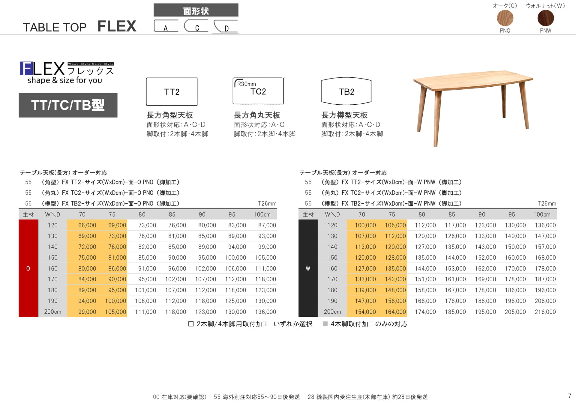TABLE TOP FLEX(7ページ目)