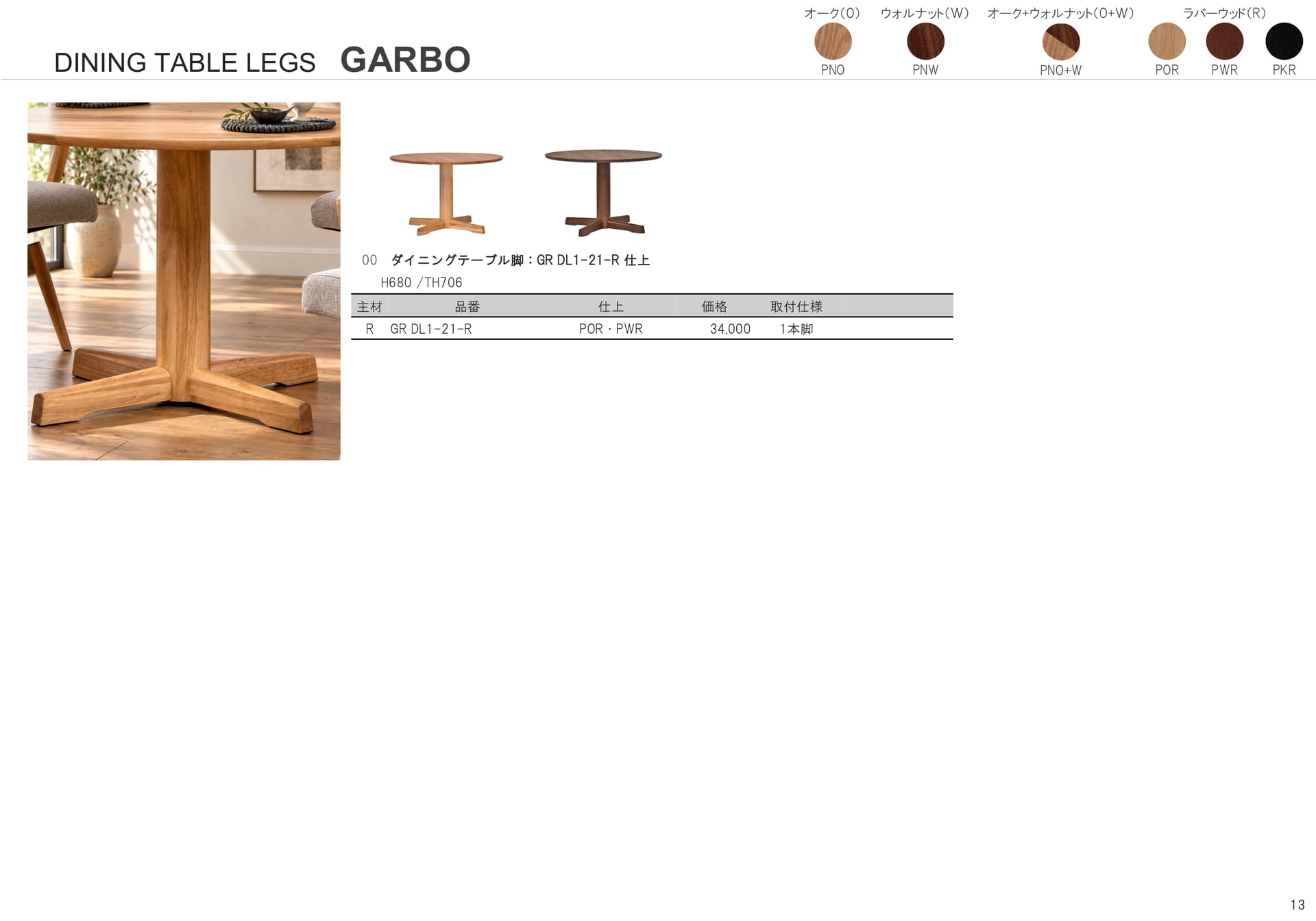 DINING TABLE LEGS GARBO(13ページ目)