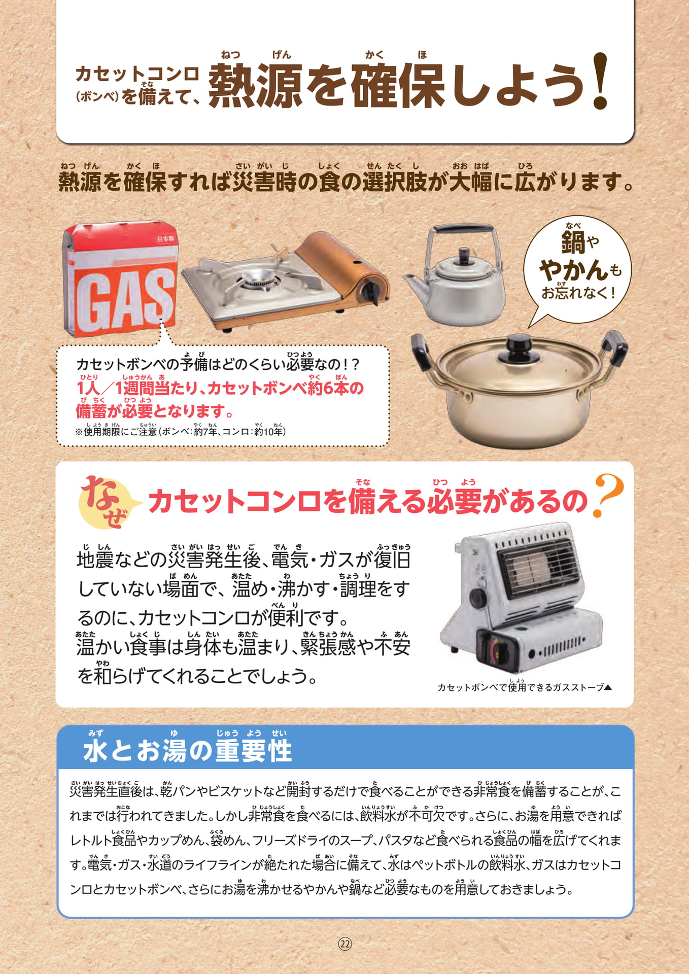熱源を確保しよう(23ページ目)