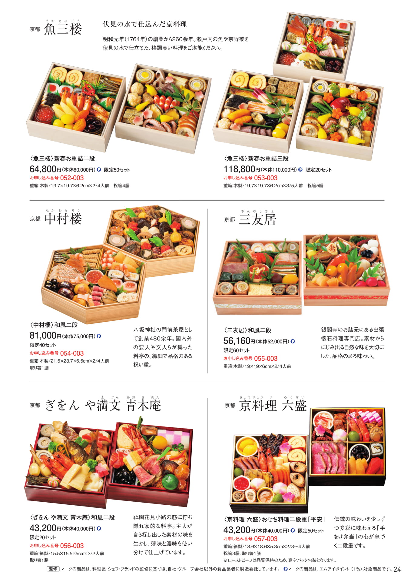 特撰老舗料亭・名店のおせち 魚三楼・中村楼・三友居・満文青木庵・六盛（25ページ目）