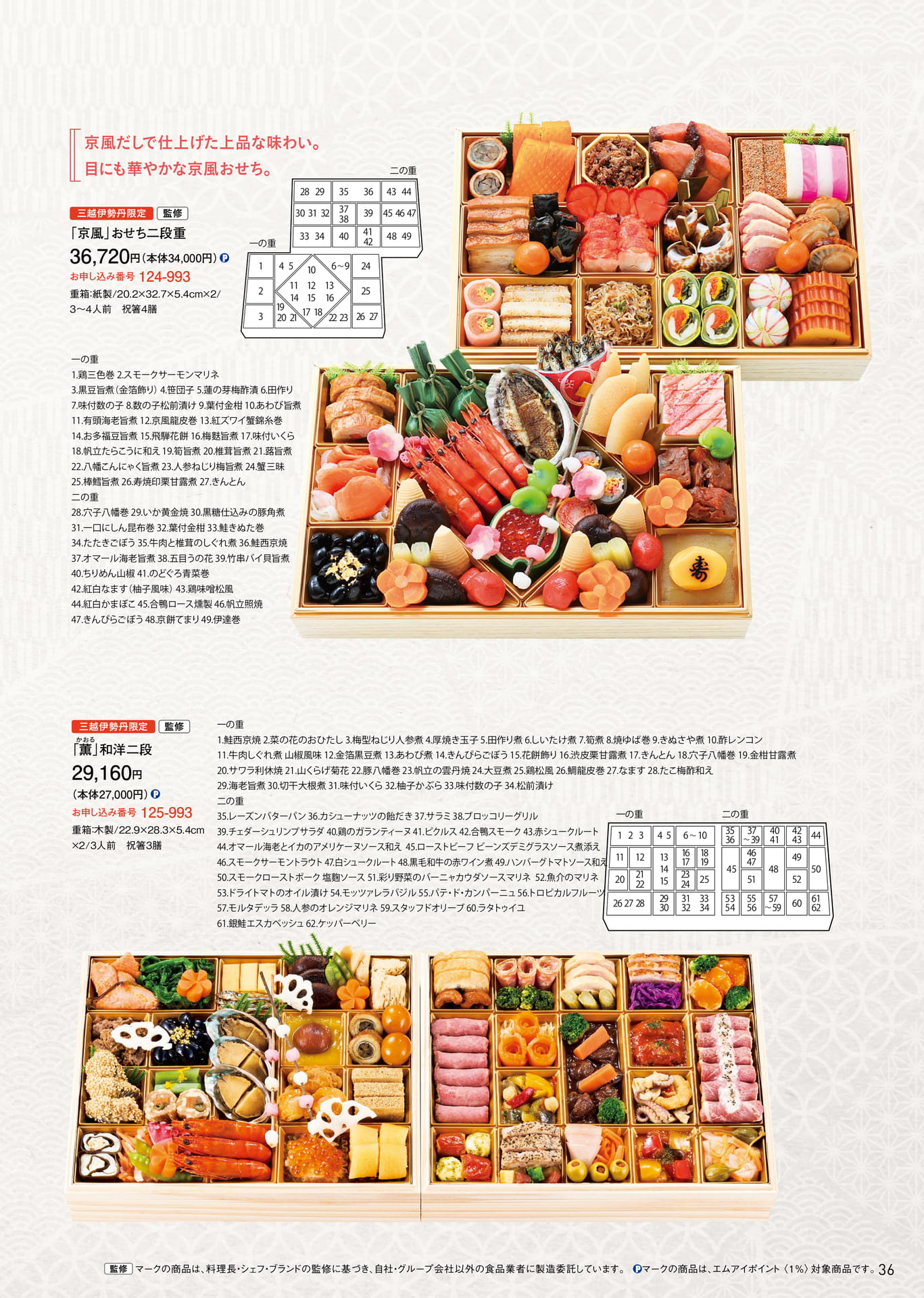 三越伊勢丹オリジナルおせち 京風・薫（37ページ目）