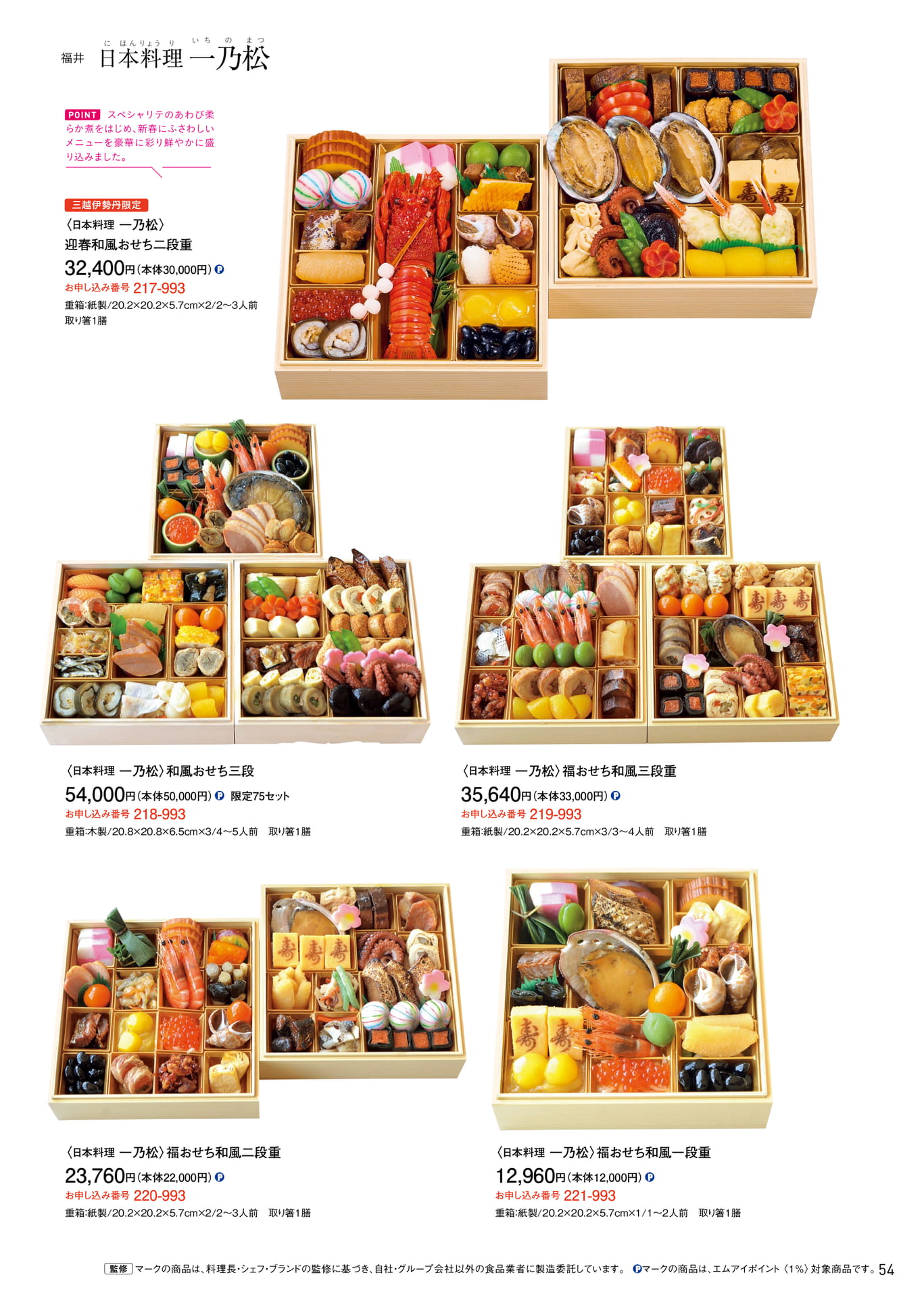 日本料理 一乃松のおせち（55ページ目）