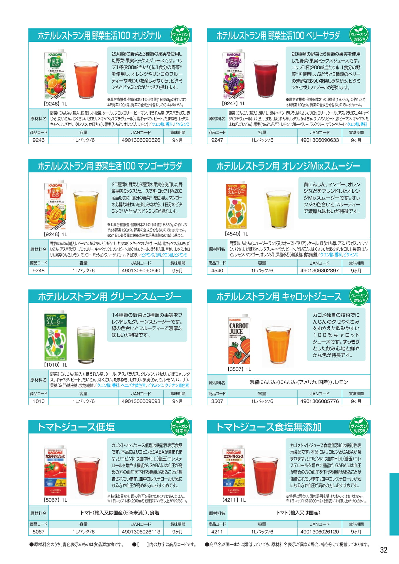 野菜生活100(ホテルレストラン用)(33ページ目)